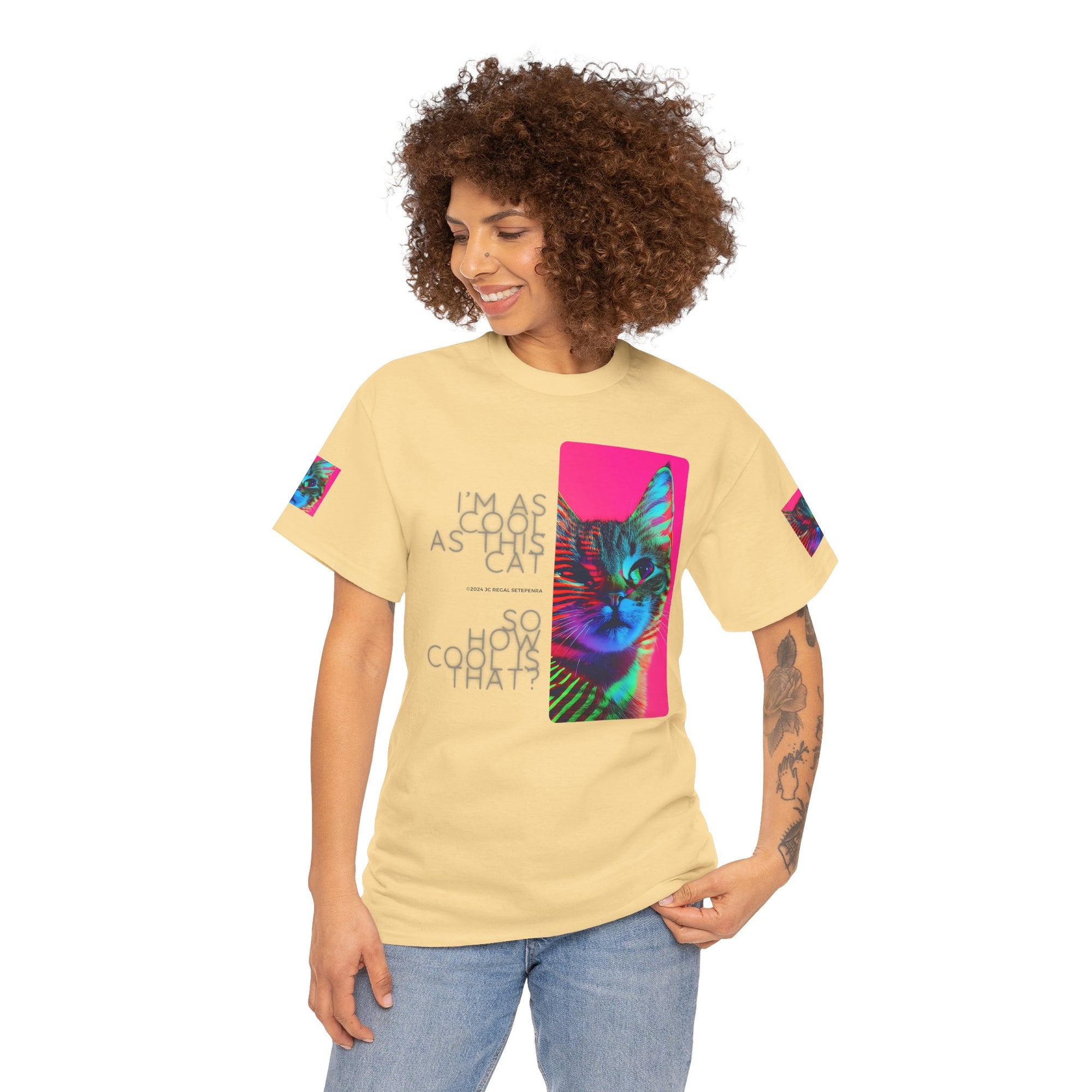 Cool Cat (Whiskers 2) Unisex Heavy Cotton Tee