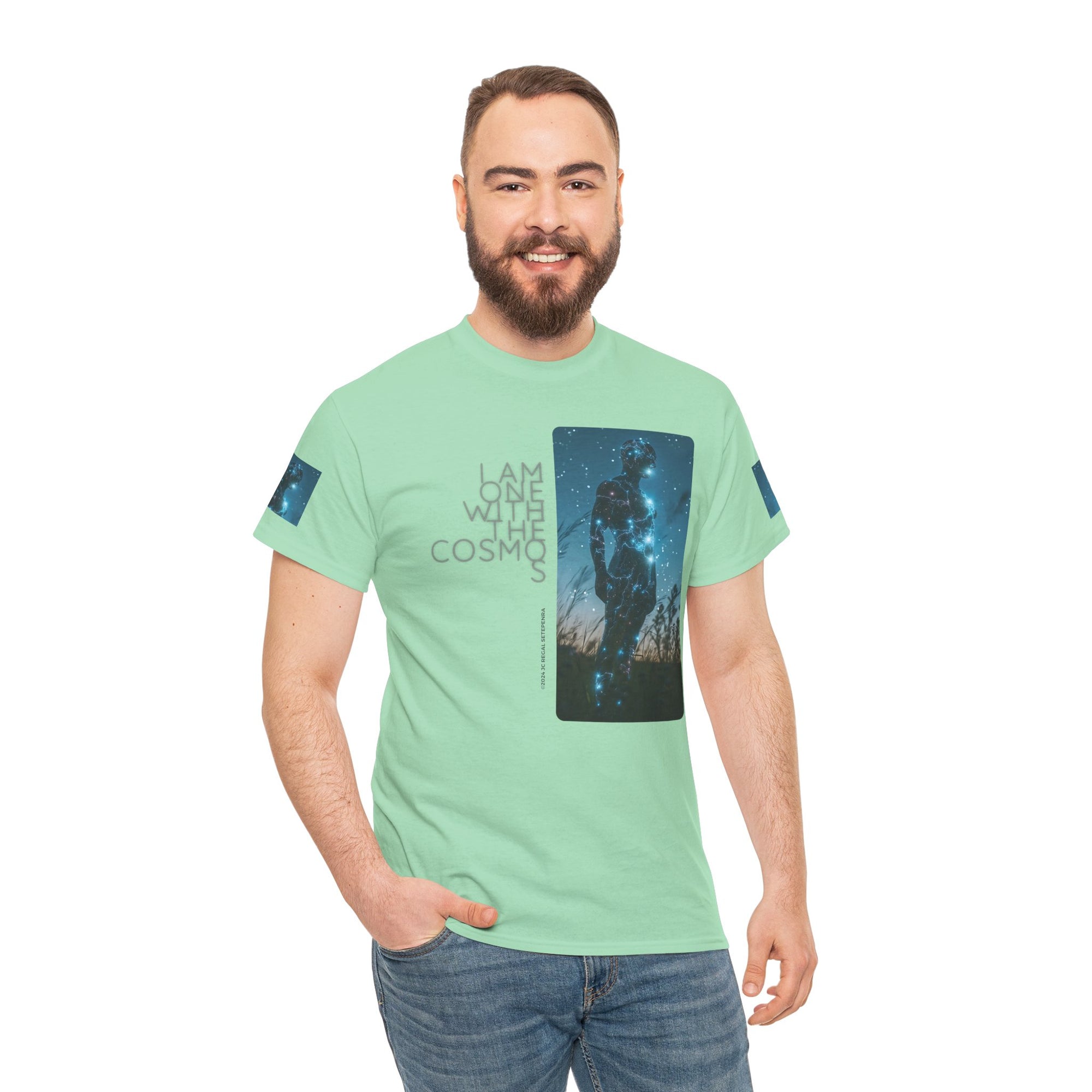 One With The Cosmos Unisex Heavy Cotton Tee