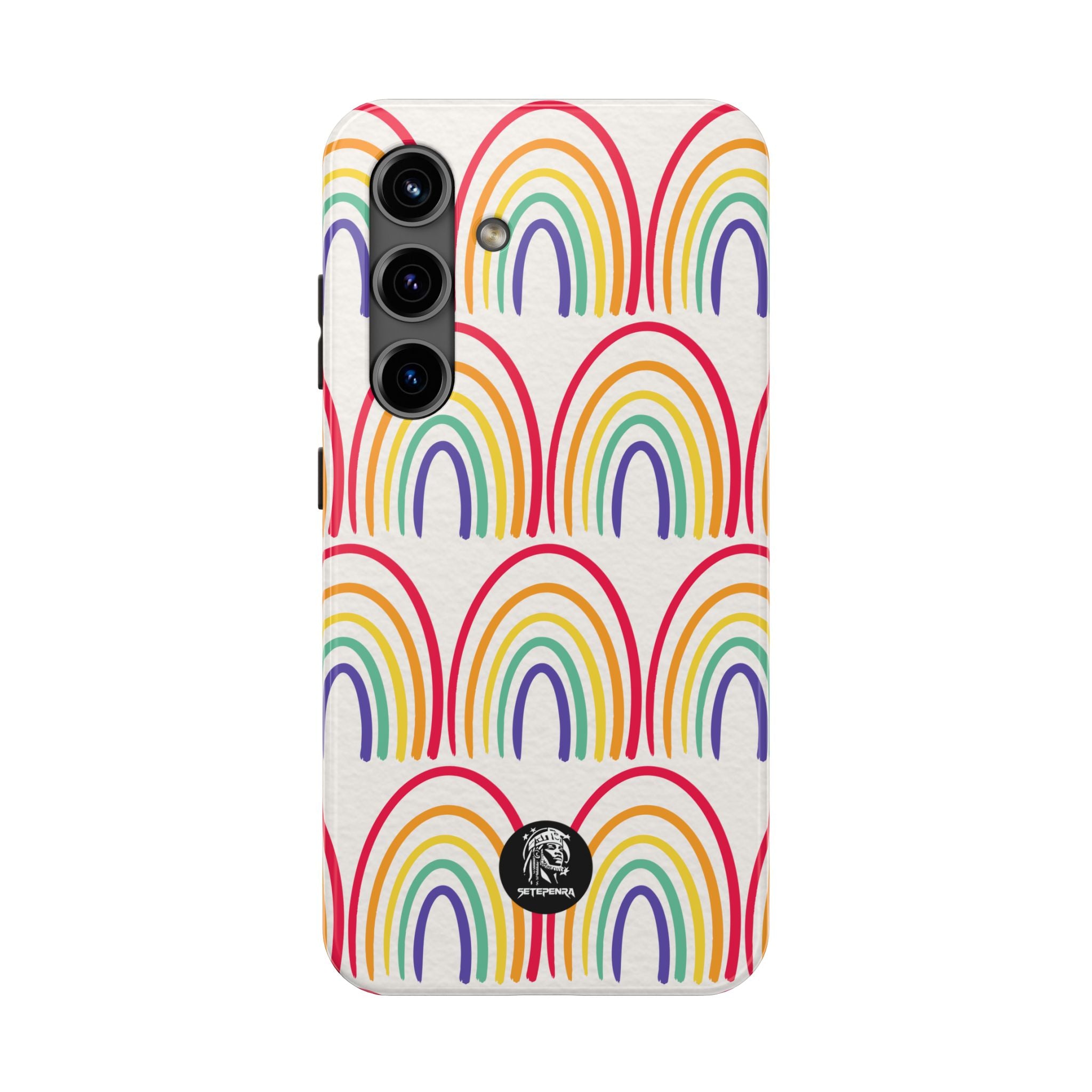 Retro Rainbow Tough Phone Case (For iPhone, Galaxy & More)