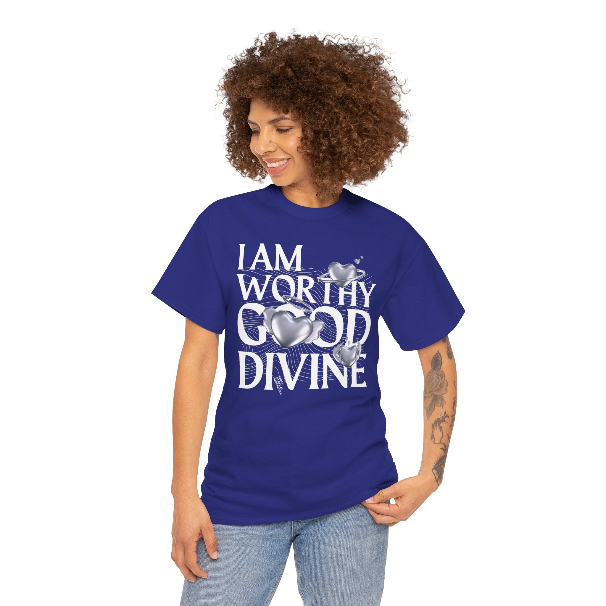 I AM WORTHY GOOD DIVINE Unisex Heavy Cotton Tee