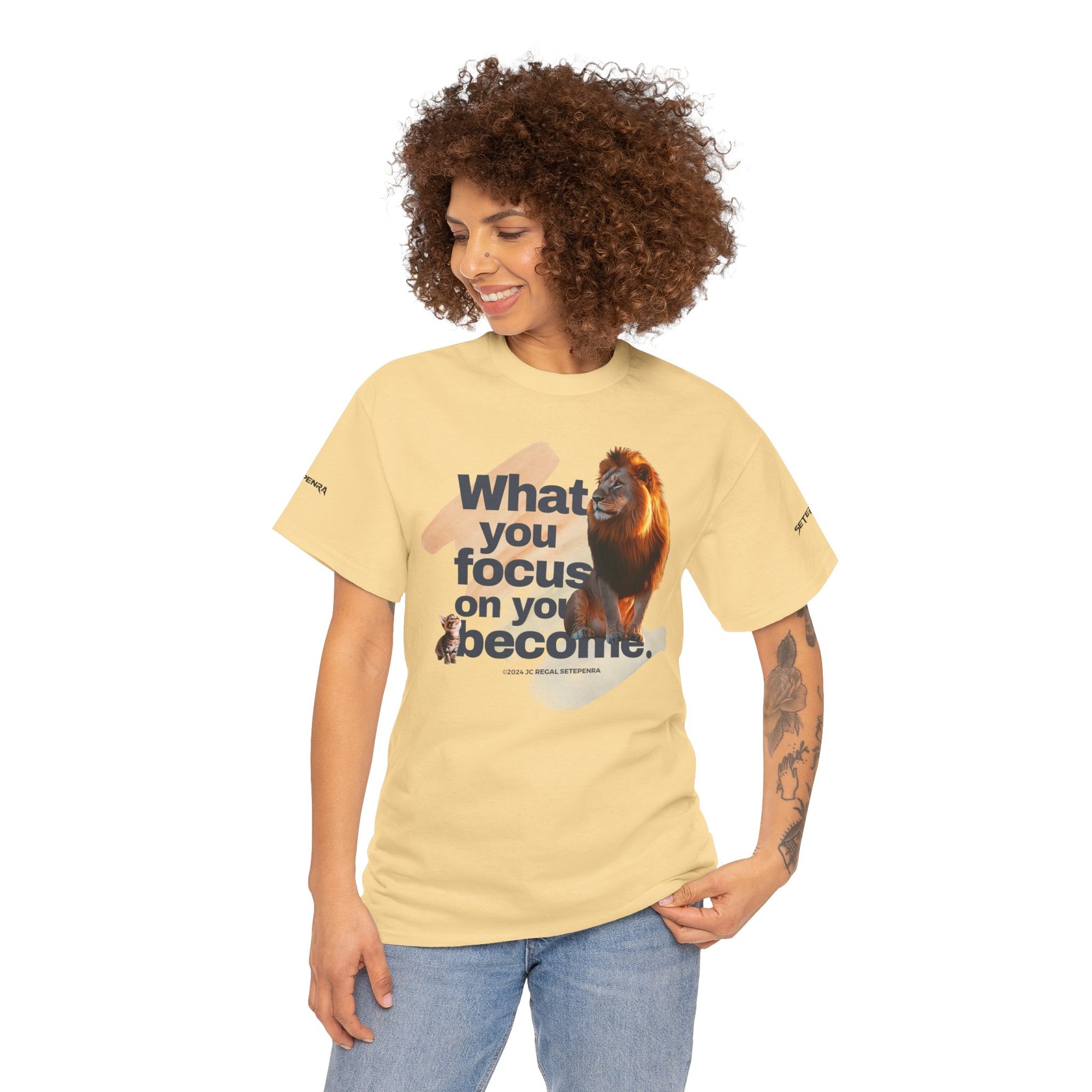 What You Focus On You Become Unisex Heavy Cotton Tee