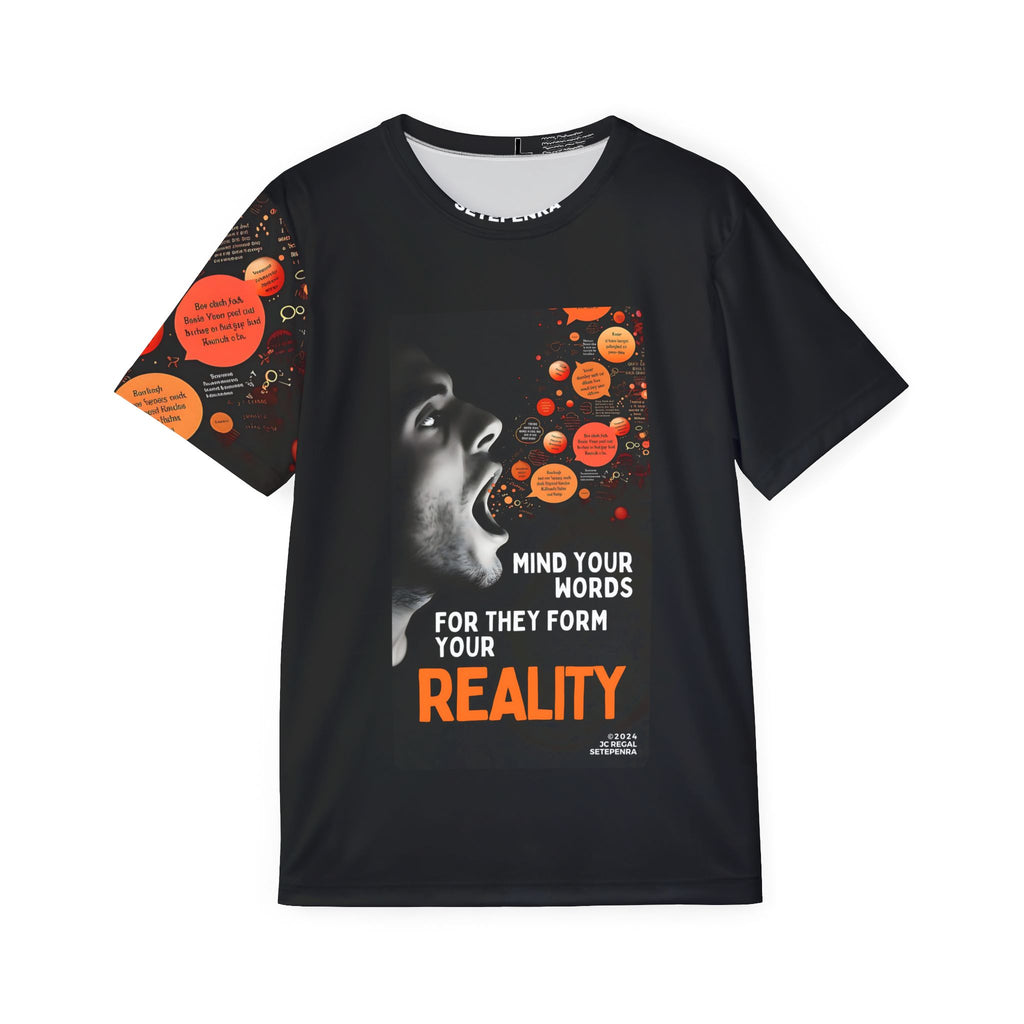 Mind Your Words Men's Sports Jersey (Black) SETEPENRA All Over Prints.