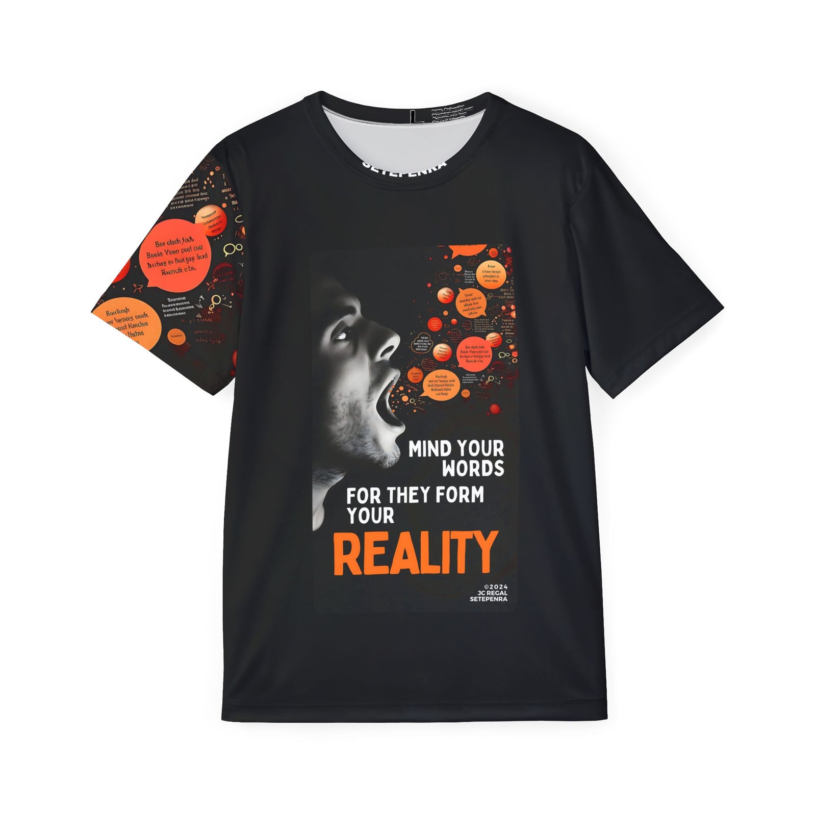 Mind Your Words Men's Sports Jersey (Black) SETEPENRA All Over Prints.