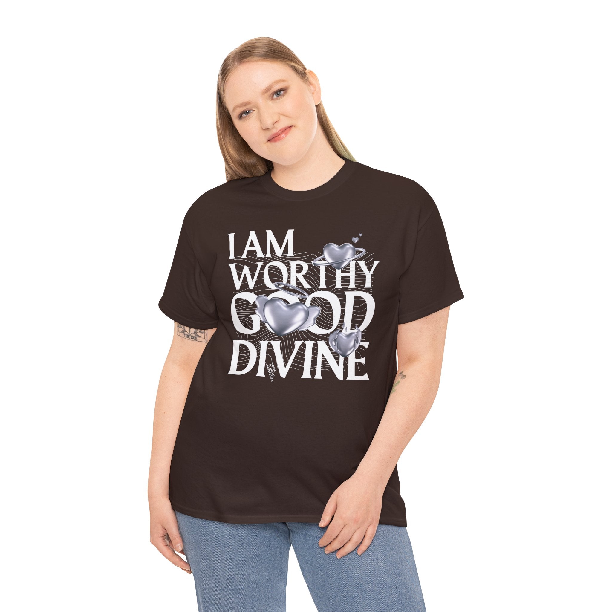 I AM WORTHY GOOD DIVINE Unisex Heavy Cotton Tee