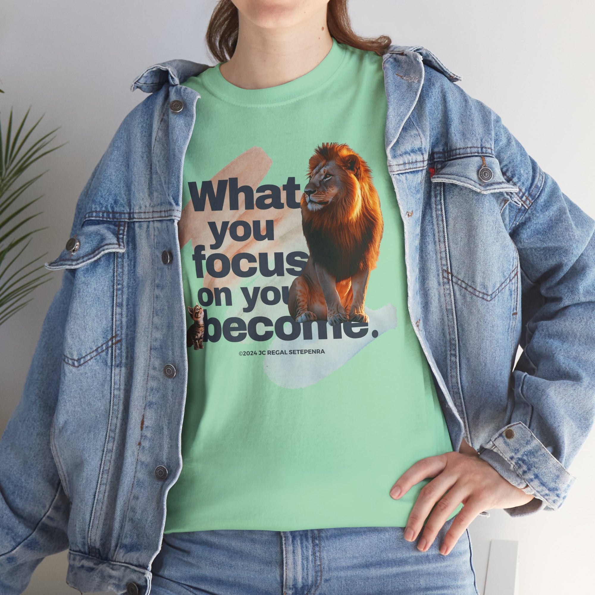 What You Focus On You Become Unisex Heavy Cotton Tee