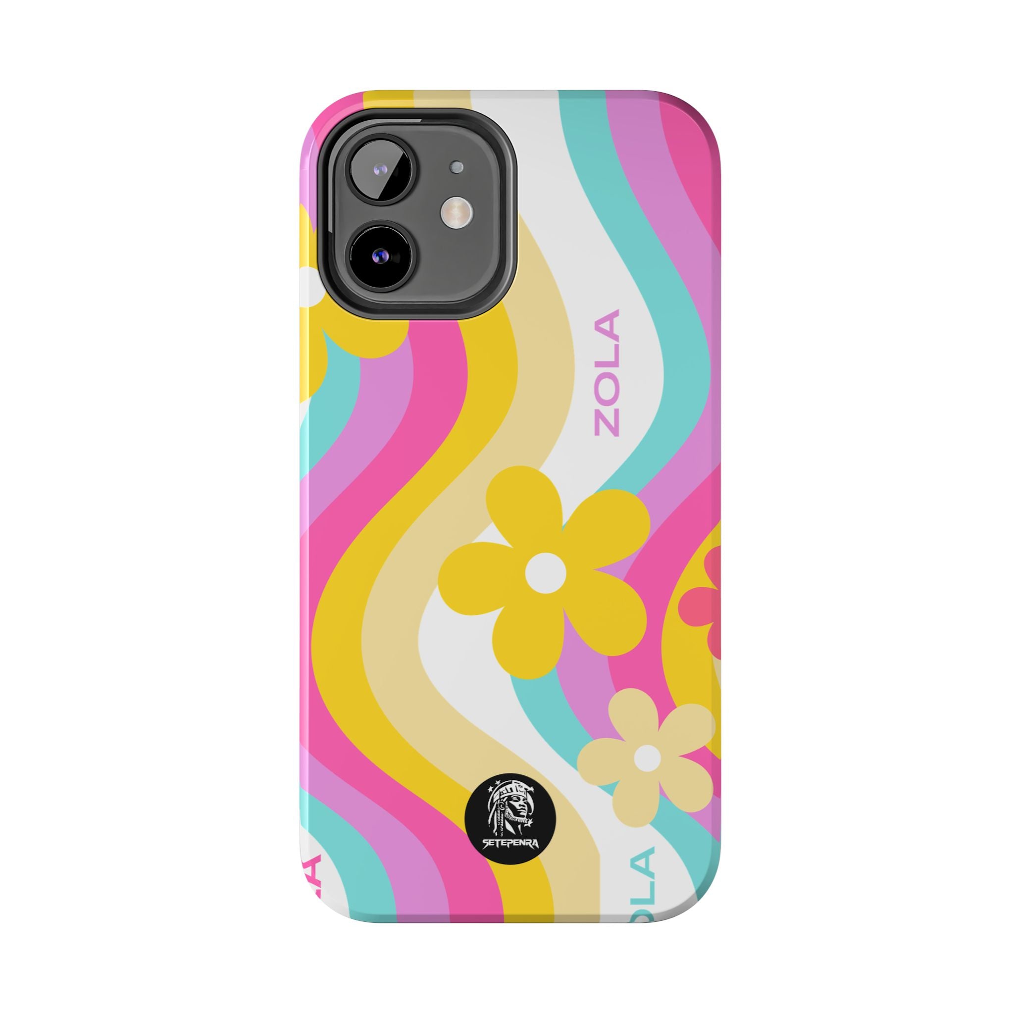 Zola Tough Phone Case (For iPhone, Galaxy & More) - White Wave
