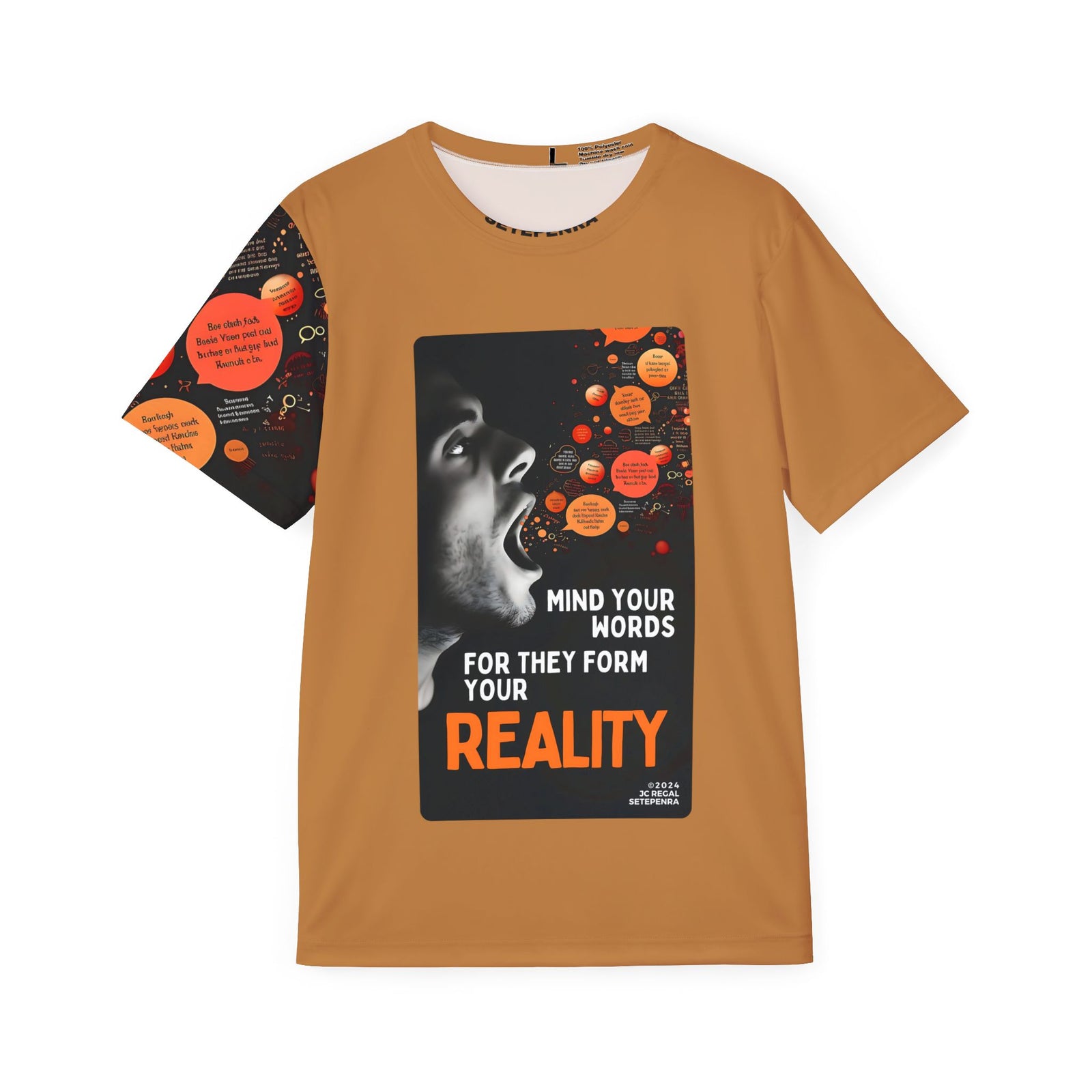 Mind Your Words Men's Sports Jersey (Light Brown) SETEPENRA All Over Prints.