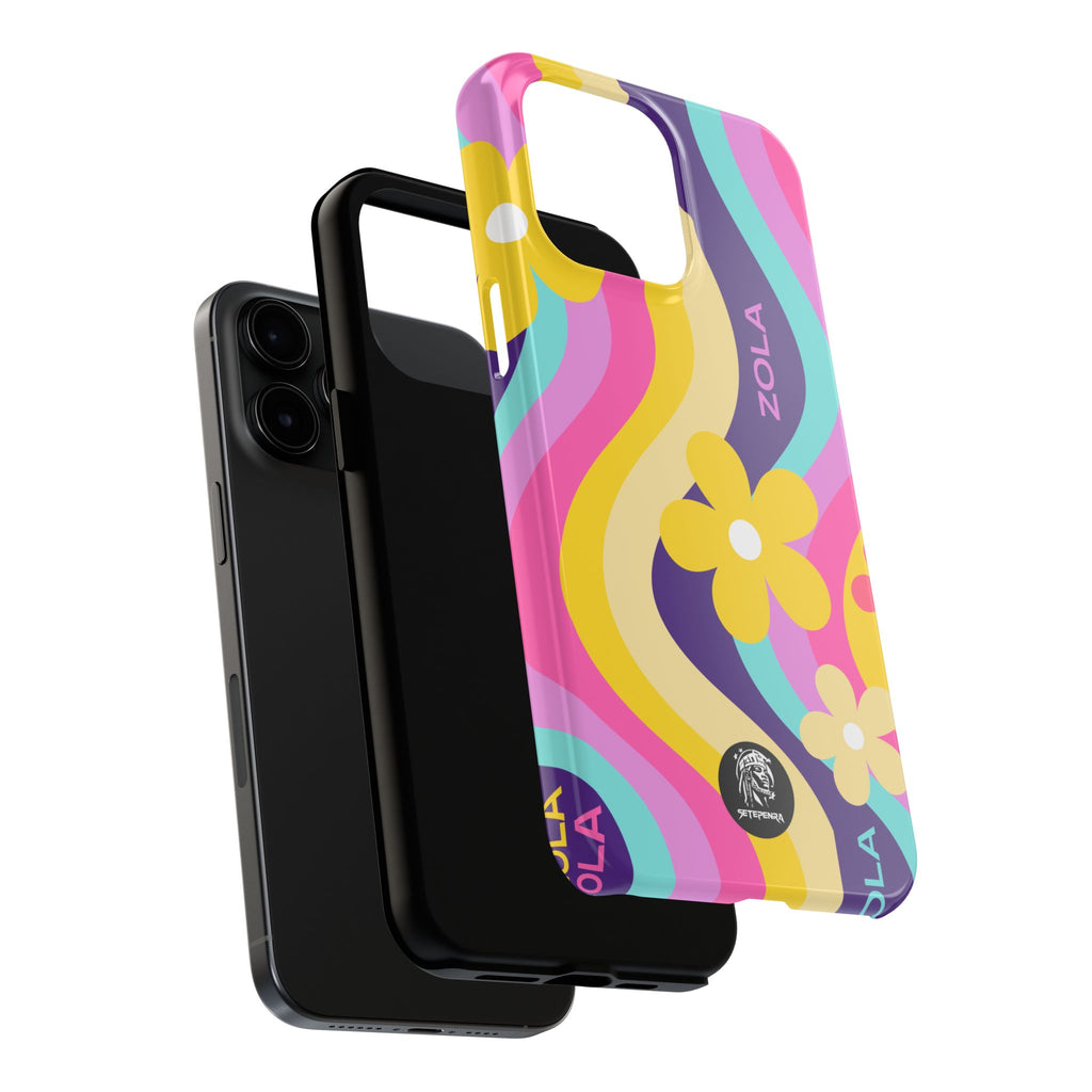 Zola Tough Phone Case (For iPhone, Galaxy & More) - Purple Wave