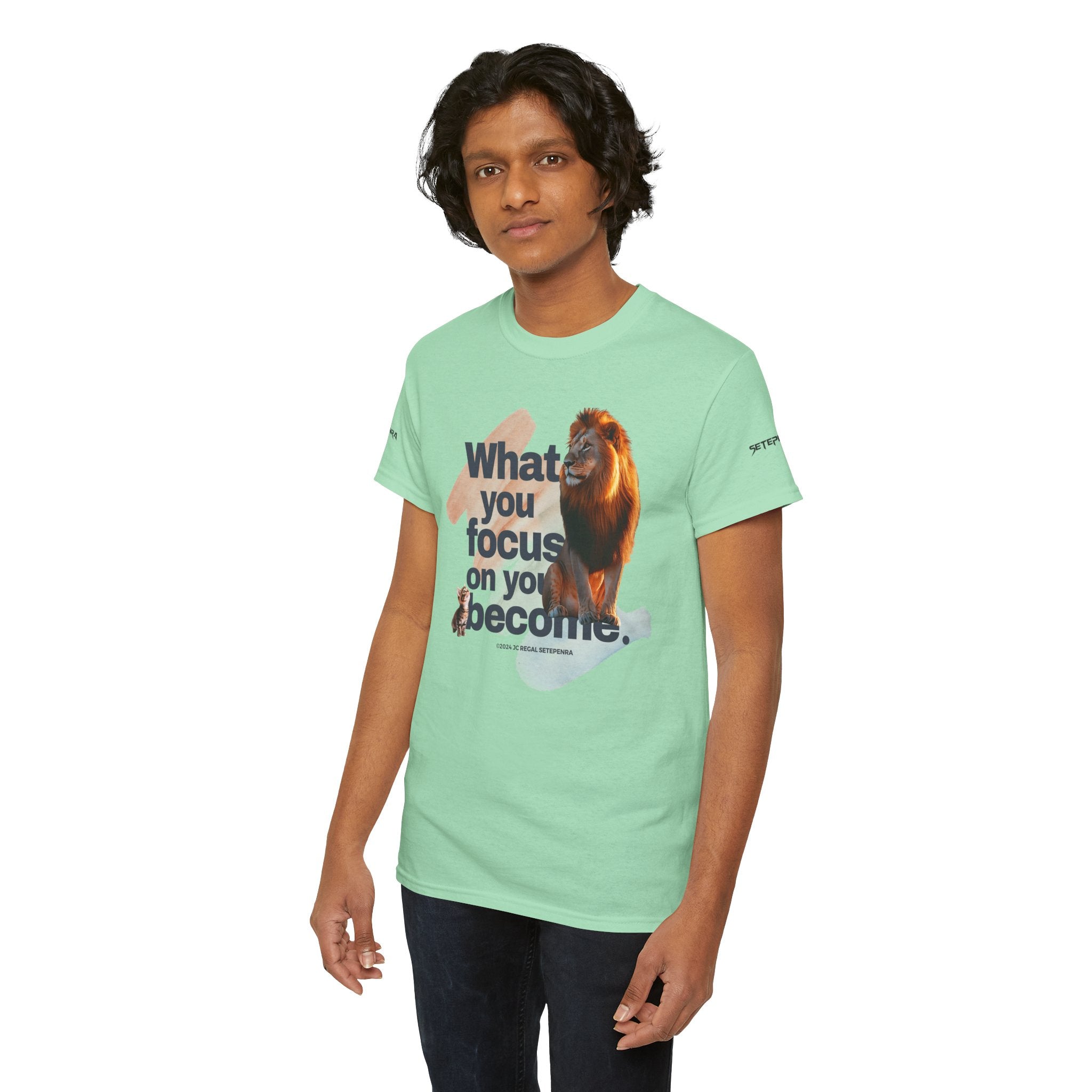 What You Focus On You Become Unisex Heavy Cotton Tee