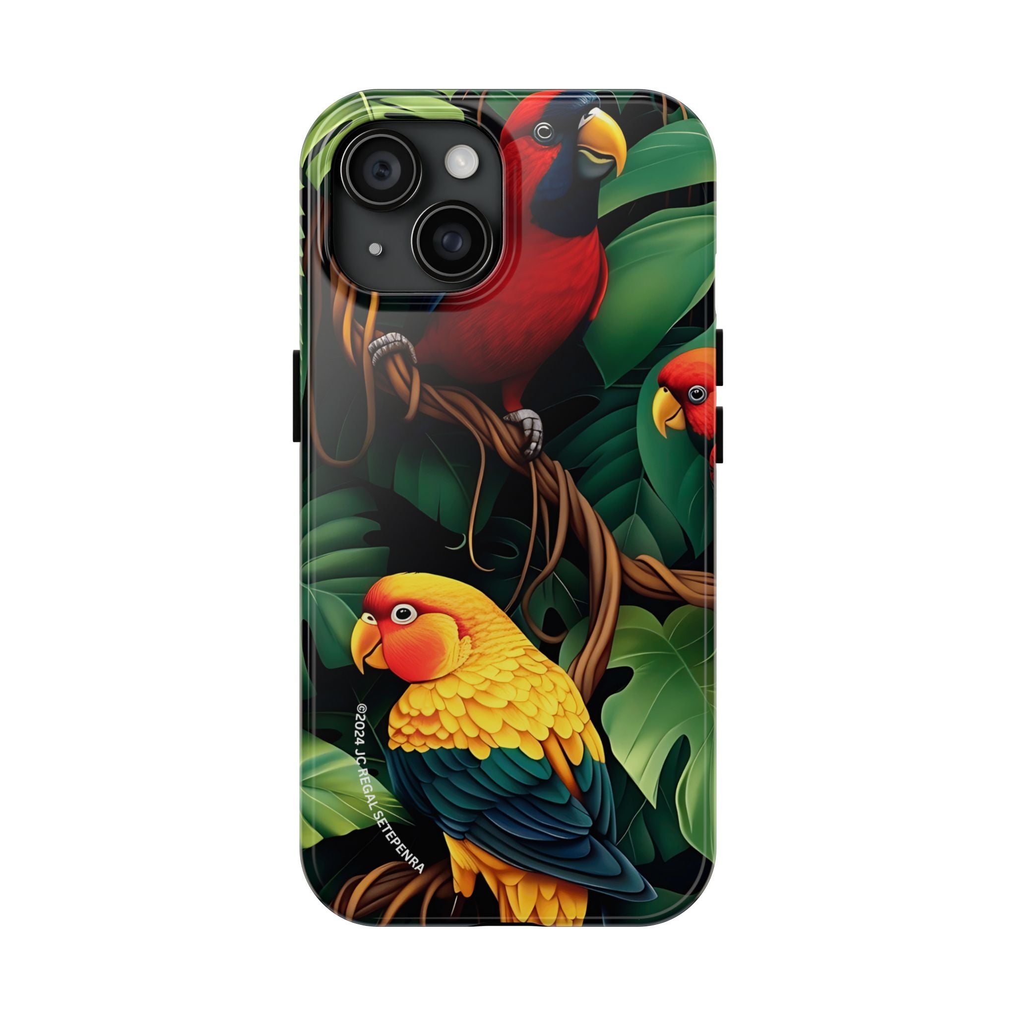 Tri-Parrot Tough Phone Case (For iPhone, Galaxy & More)