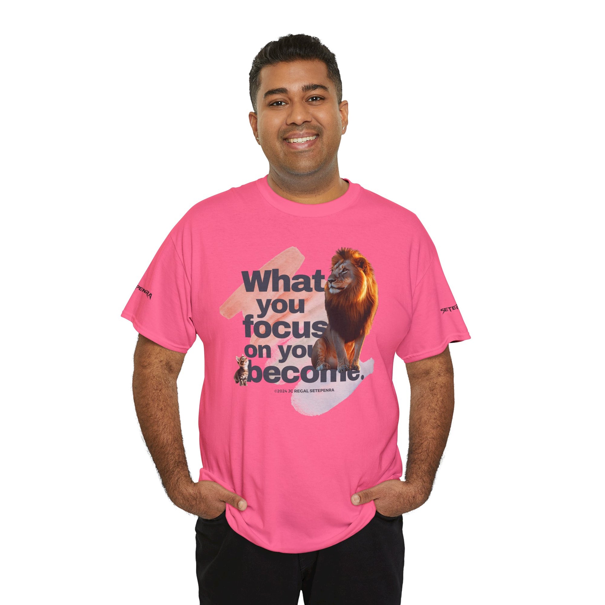 What You Focus On You Become Unisex Heavy Cotton Tee
