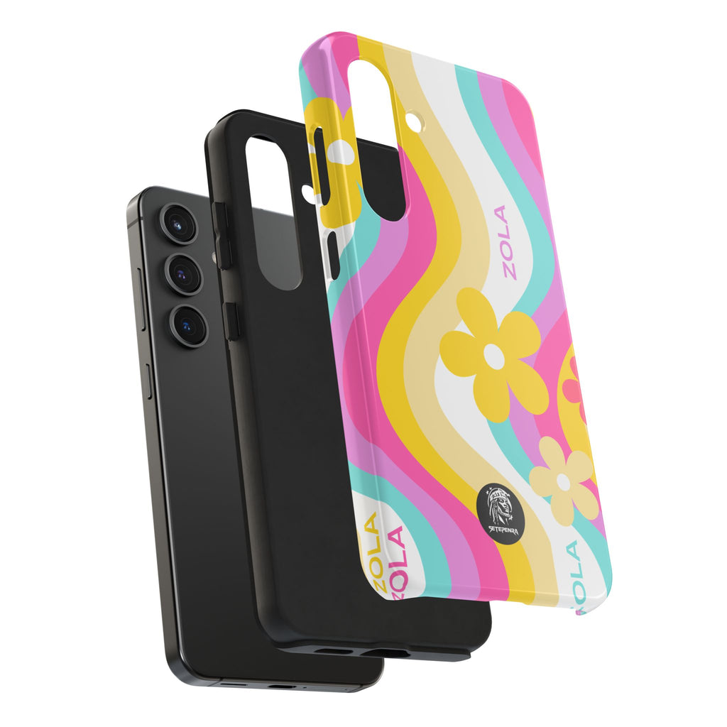Zola Tough Phone Case (For iPhone, Galaxy & More) - White Wave