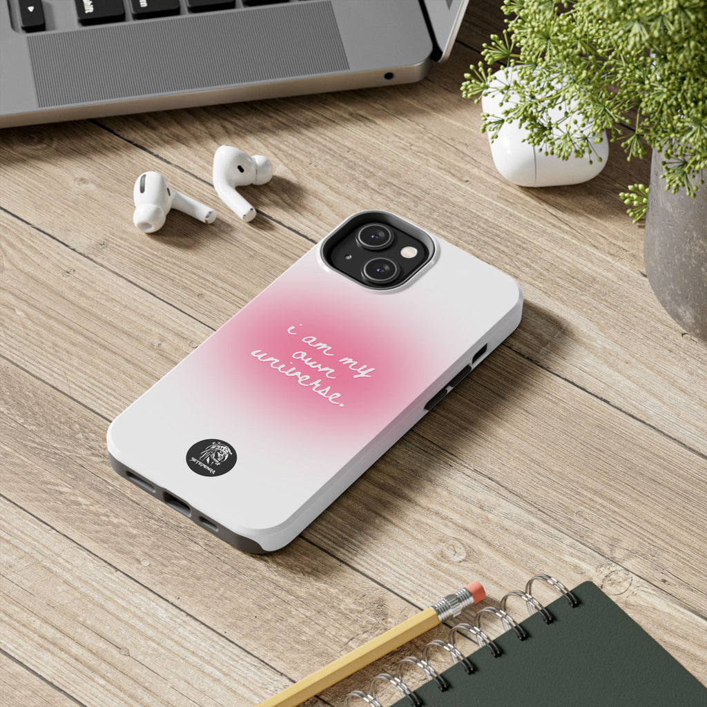 I Am My Own Universe Tough Phone Case (For iPhone, Galaxy & More) - White