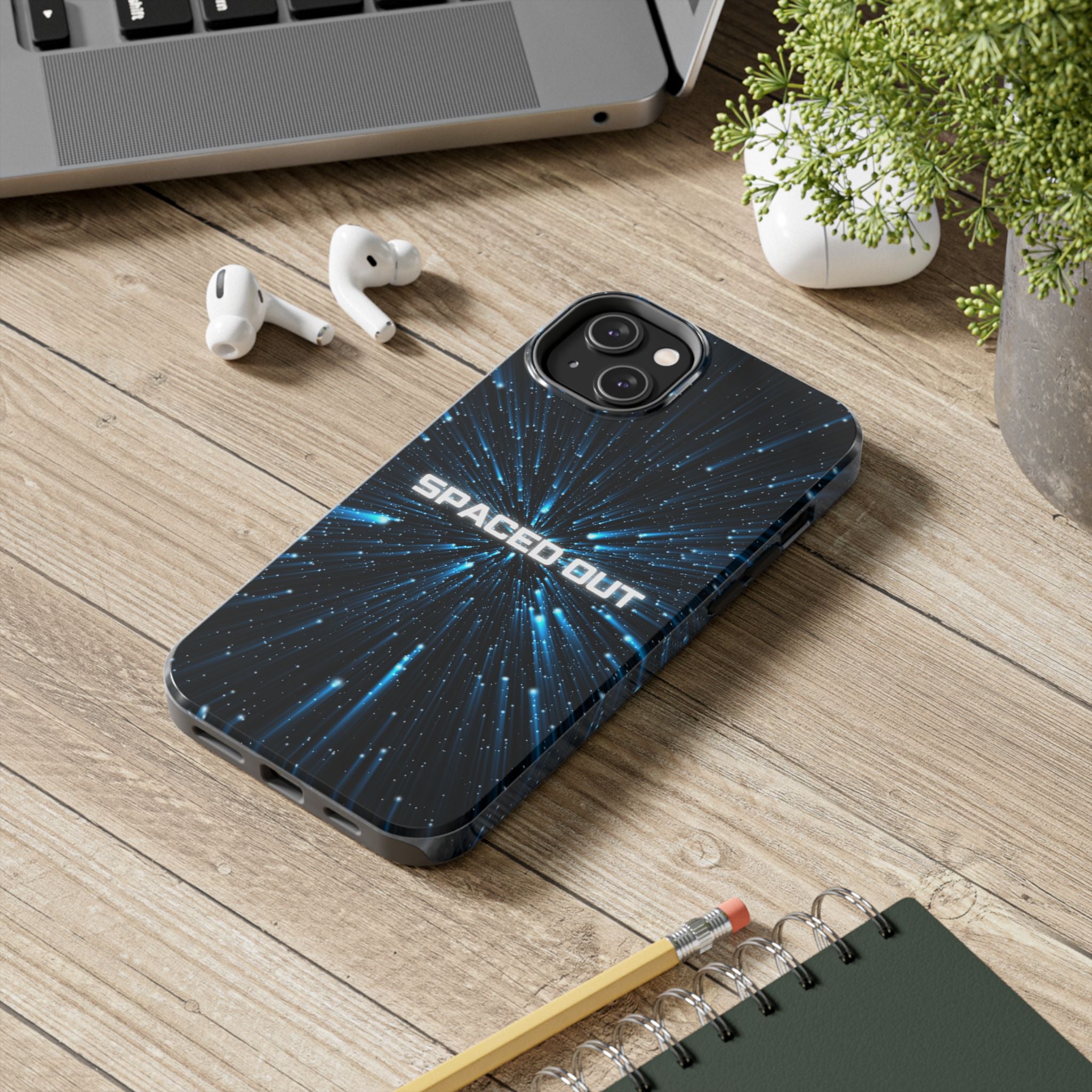 Spaced Out Tough Phone Case — Cosmic Space Warp Protective Cover