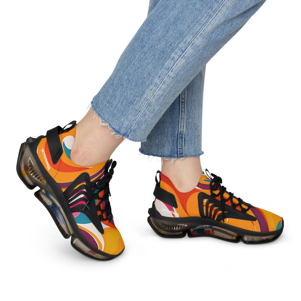 Golden Kandi Swirl Women's Mesh Sneakers SETEPENRA Shoes.