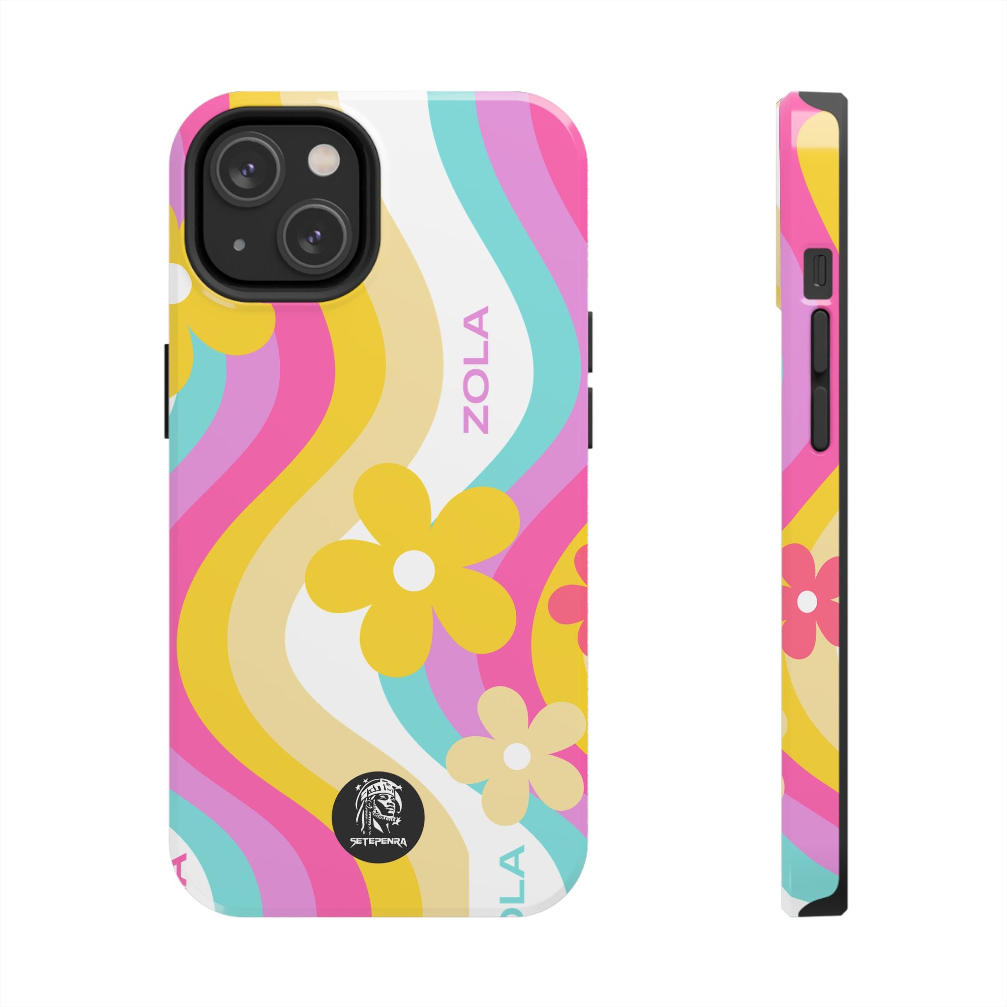 Zola Tough Phone Case (For iPhone, Galaxy & More) - White Wave