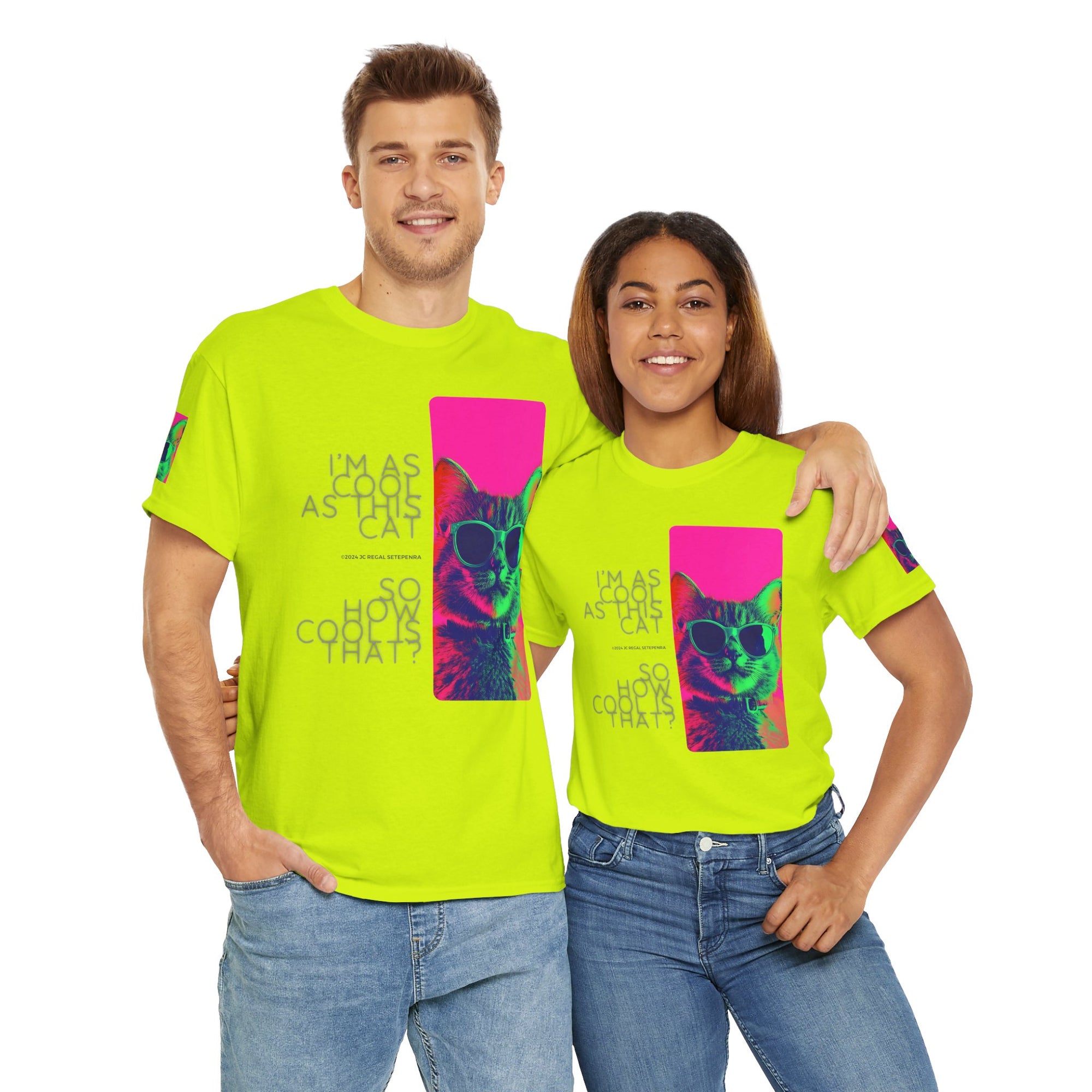 Cool Cat (Whiskers 1) Unisex Heavy Cotton Tee