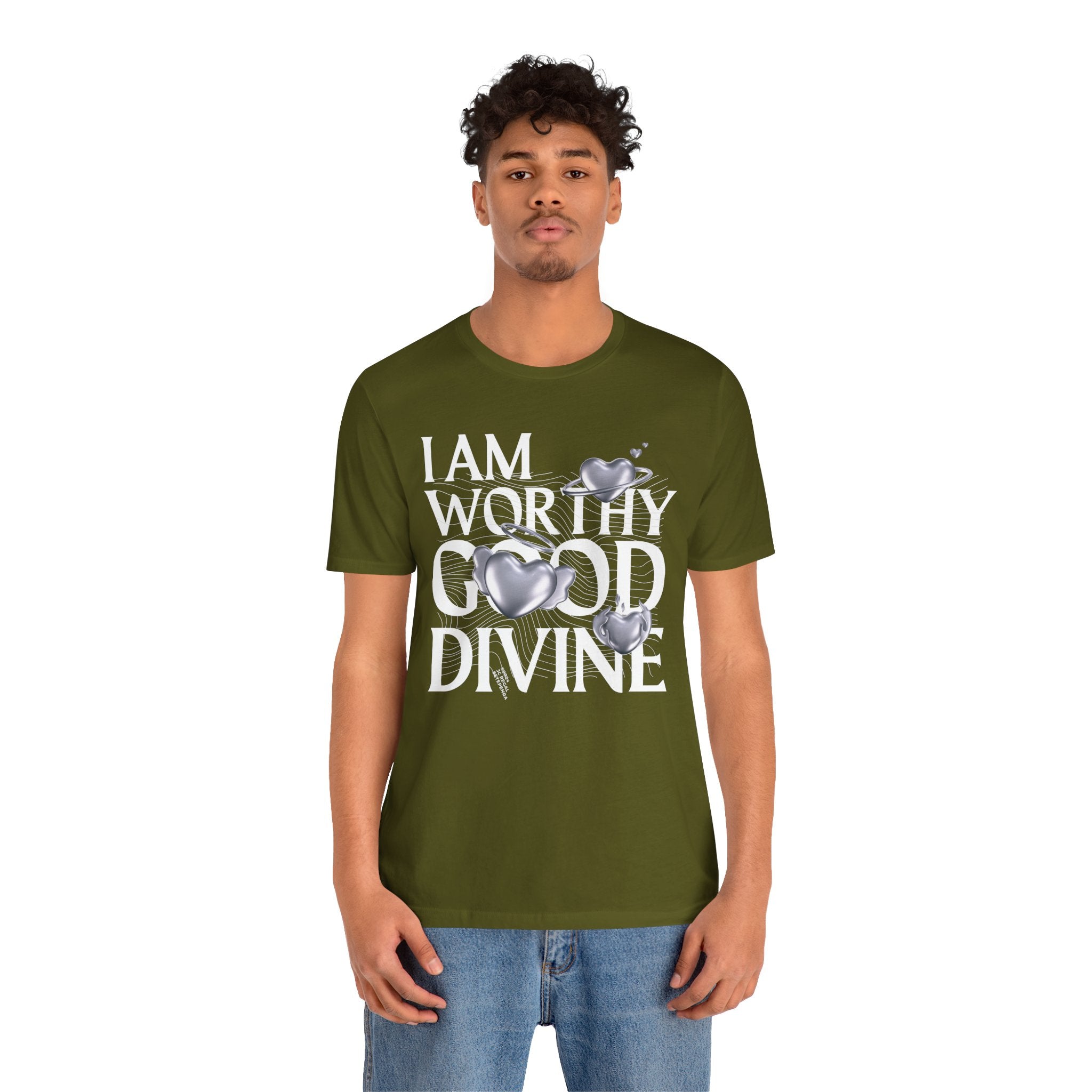 I AM WORTHY GOOD DIVINE Unisex Jersey Short Sleeve Tee