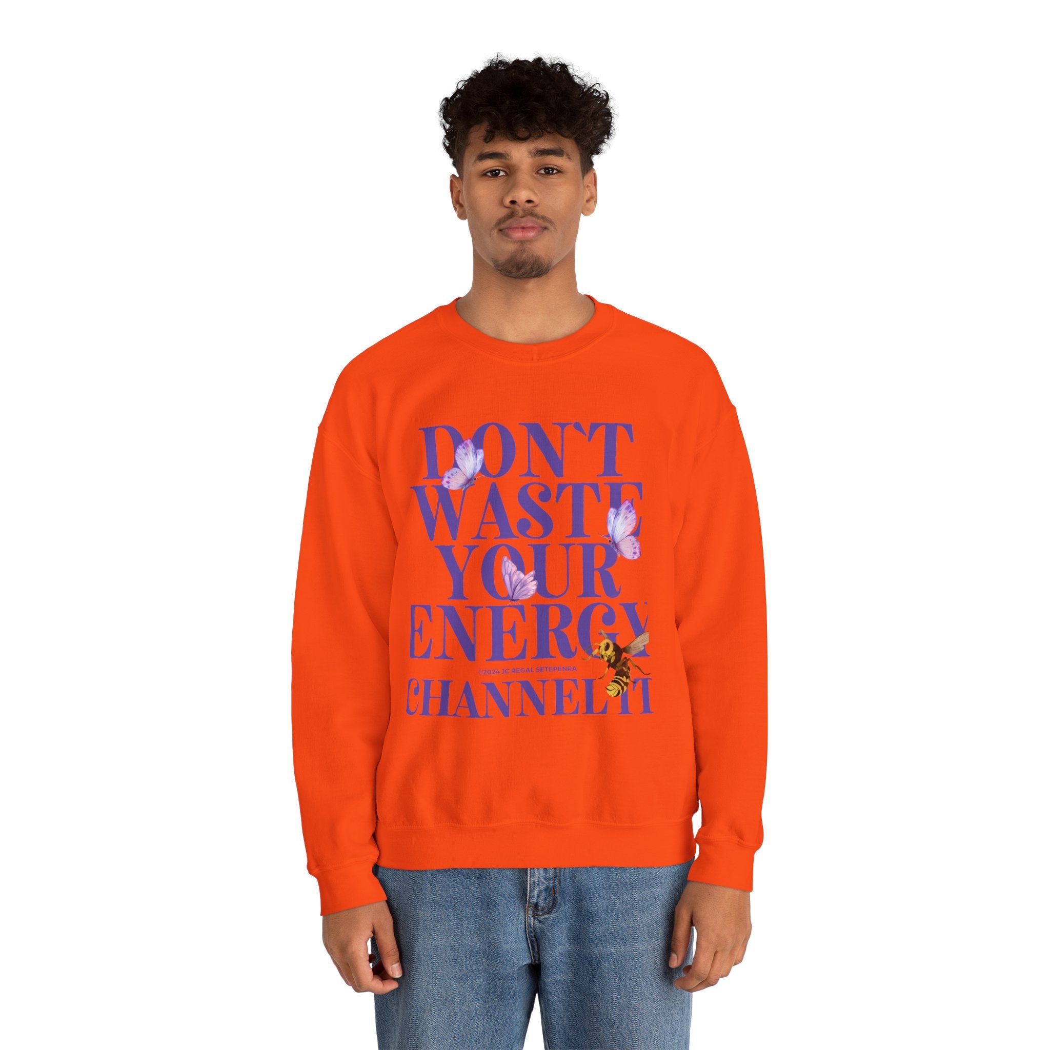 Channel It Unisex Heavy Blend™ Crewneck Sweatshirt (Purple Print)