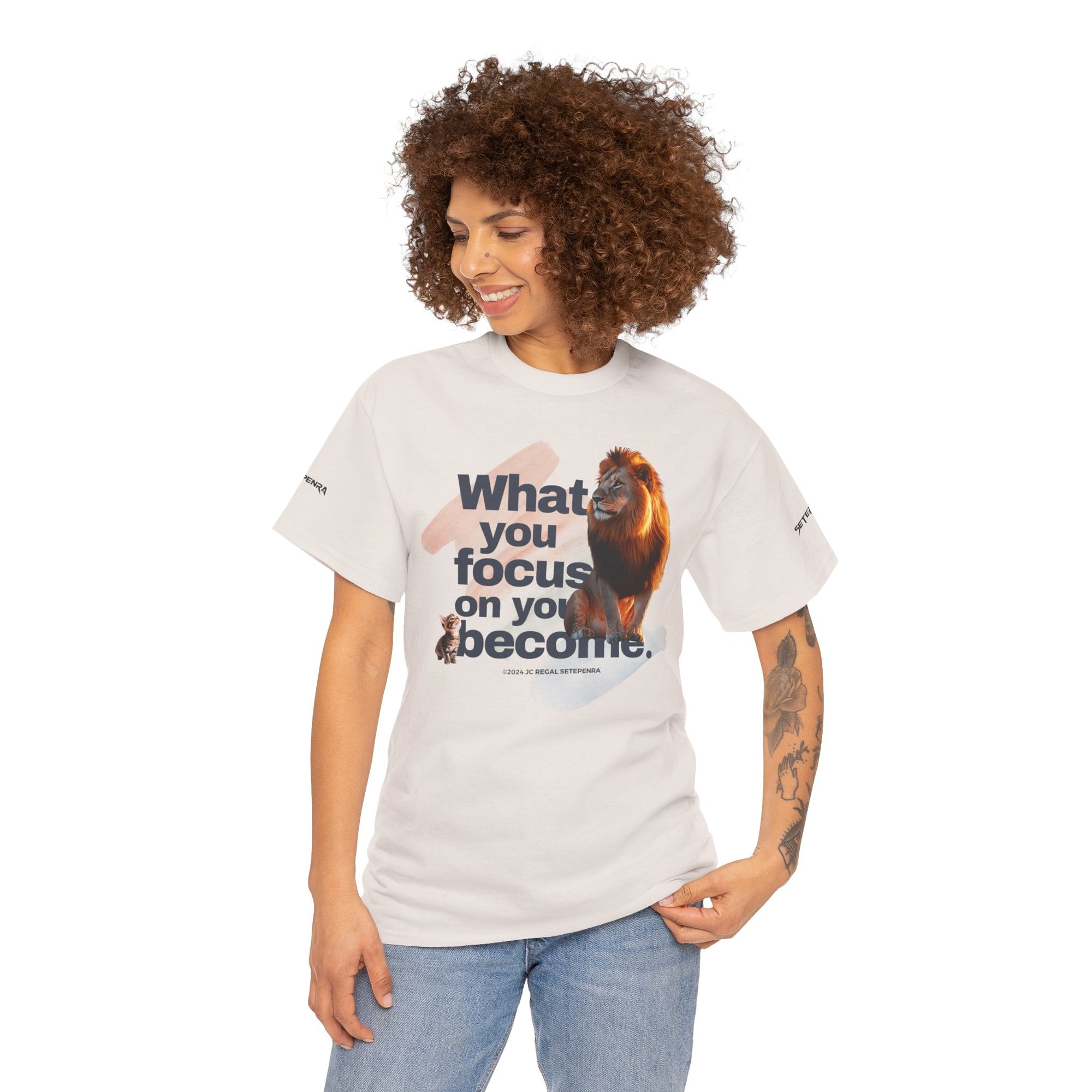 What You Focus On You Become Unisex Heavy Cotton Tee