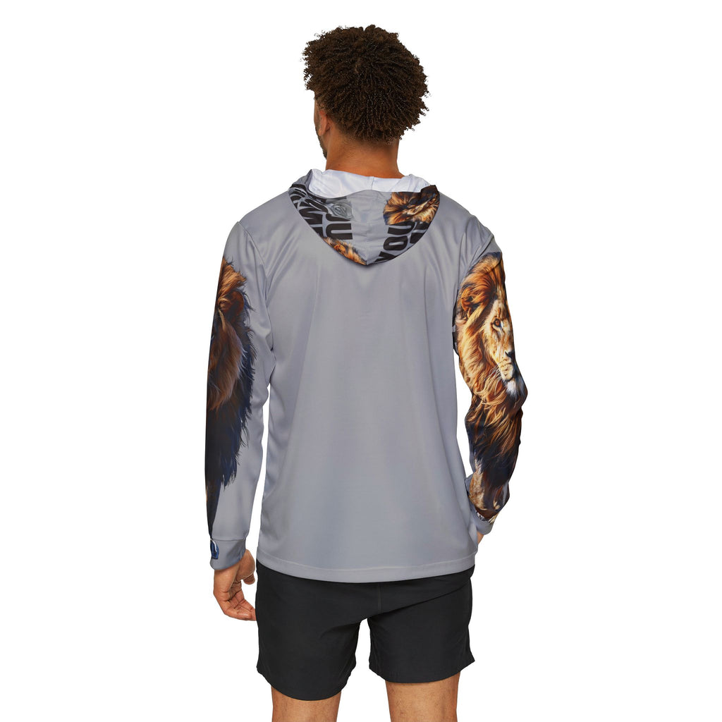 You Become What You Believe Men's Sports Warmup Hoodie (Light Grey) SETEPENRA All Over Prints.