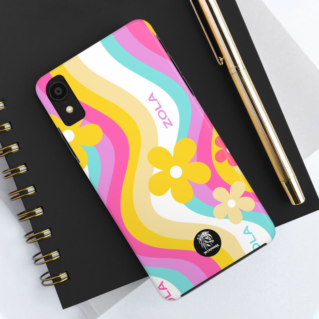 Zola Tough Phone Case (For iPhone, Galaxy & More) - White Wave