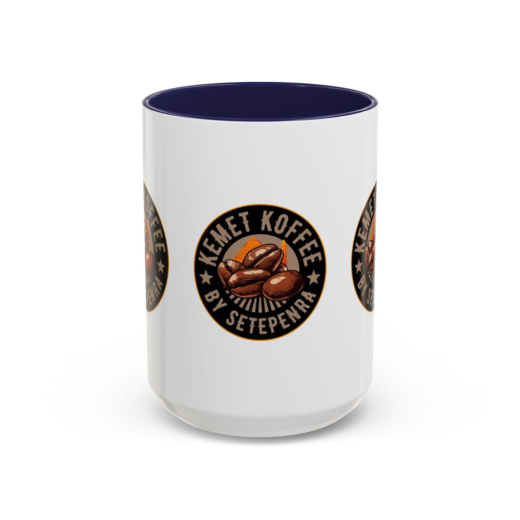 Kemet Koffee By Setepenra Accent Coffee Mug, 11oz, 15oz (Various Colors)