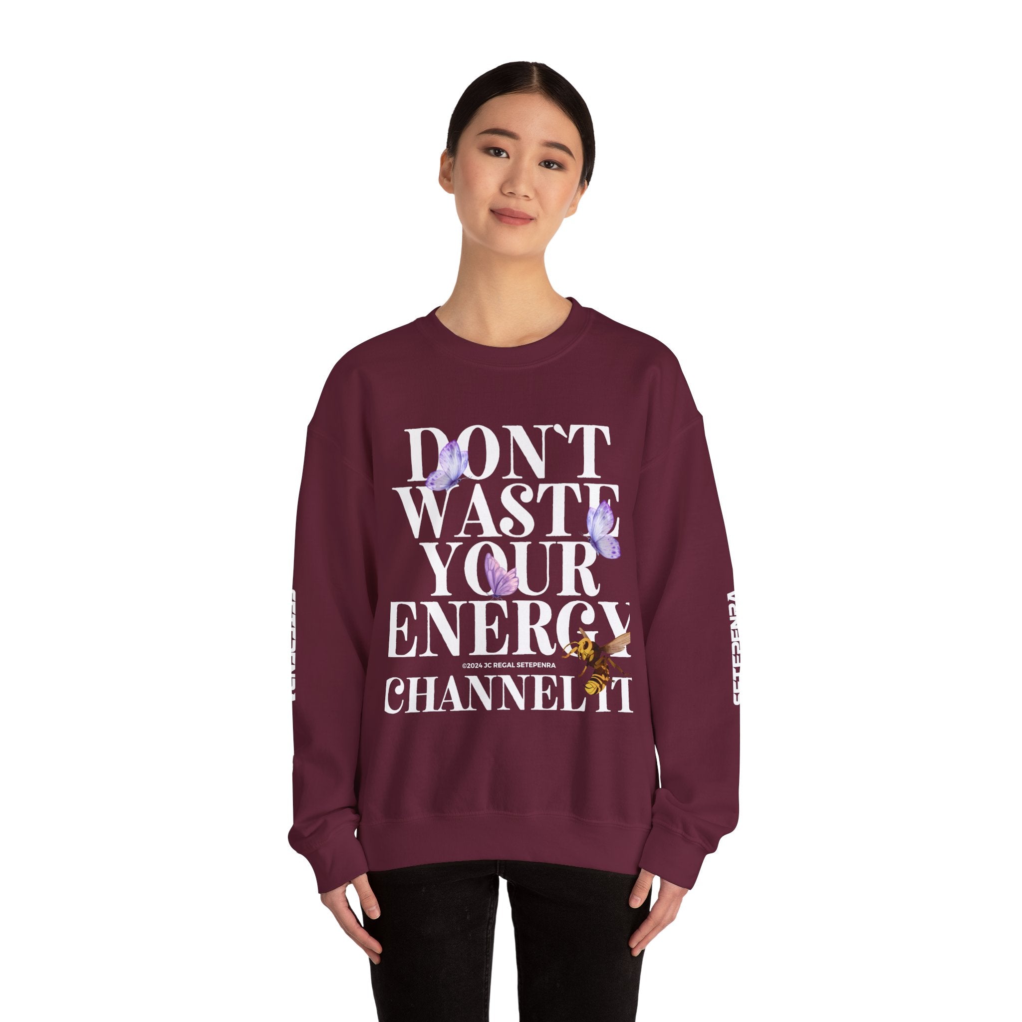 Channel It Unisex Heavy Blend™ Crewneck Sweatshirt (White Print)