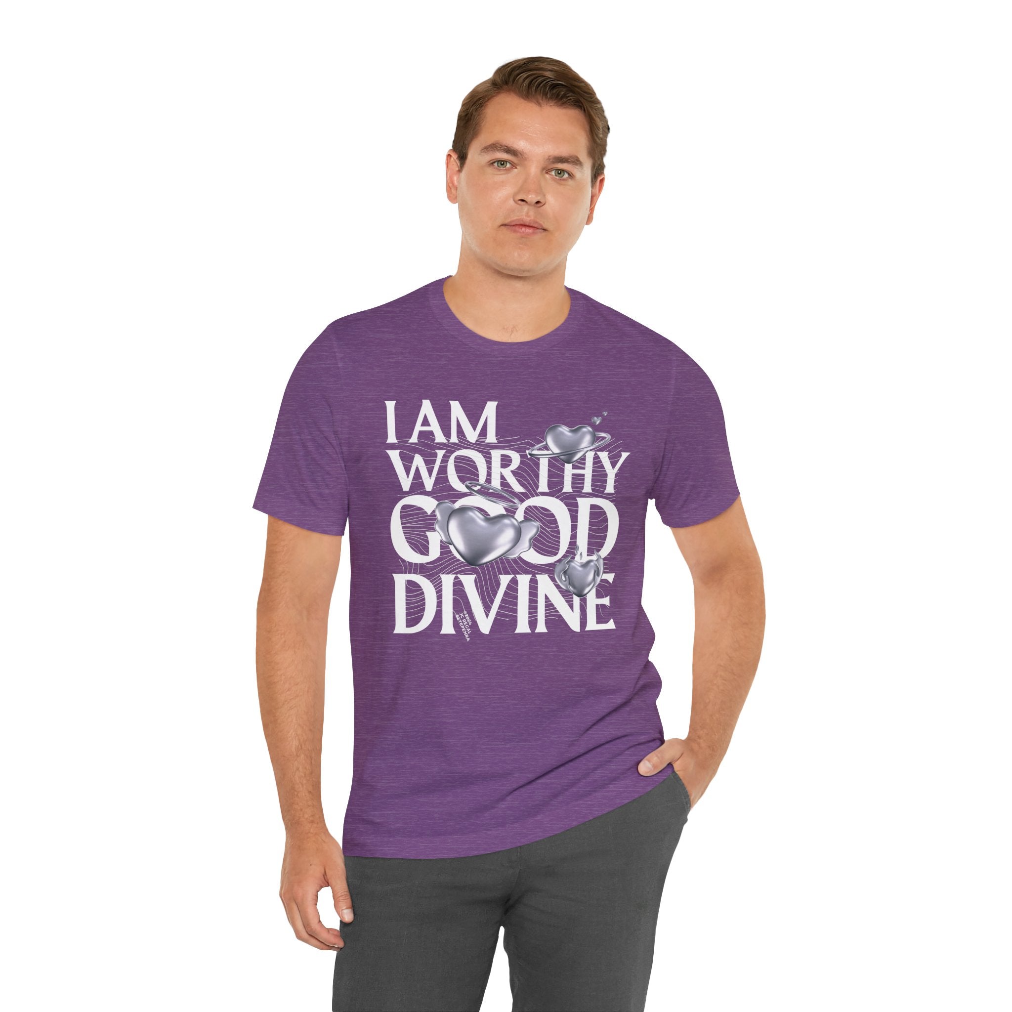 I AM WORTHY GOOD DIVINE Unisex Jersey Short Sleeve Tee