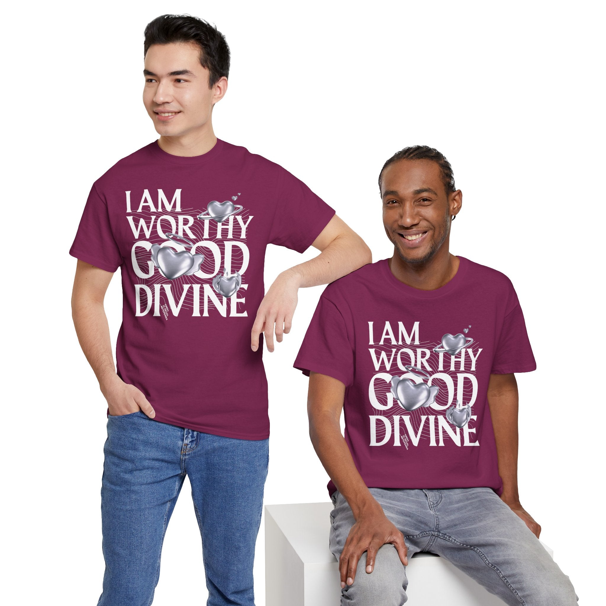 I AM WORTHY GOOD DIVINE Unisex Heavy Cotton Tee