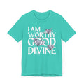 I AM WORTHY GOOD DIVINE Unisex Jersey Short Sleeve Tee SETEPENRA T-Shirt.