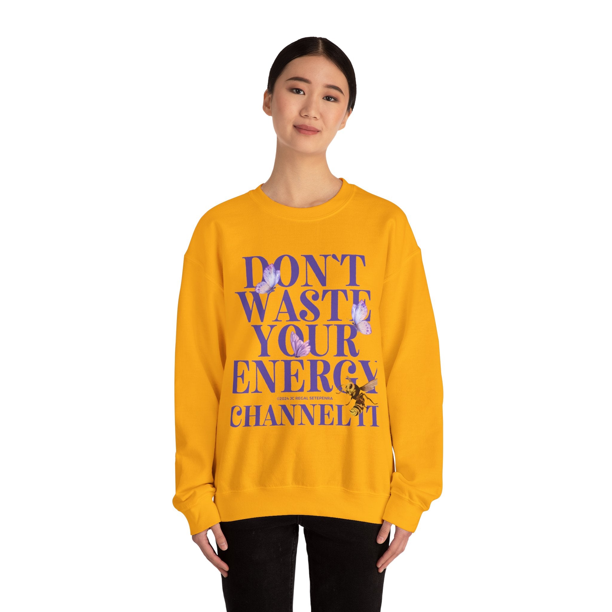 Channel It Unisex Heavy Blend™ Crewneck Sweatshirt (Purple Print)