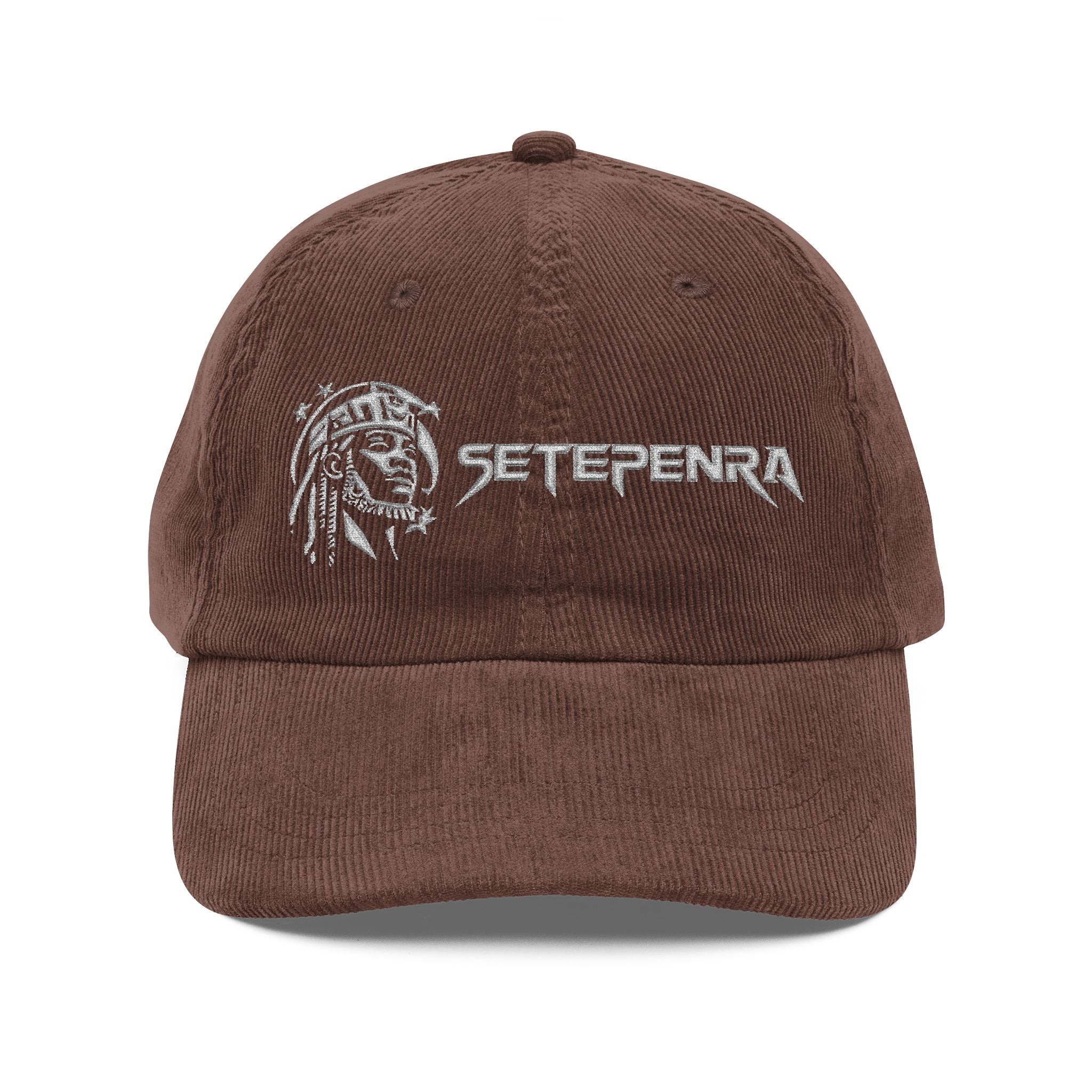 SETEPENRA Vintage Embroidered Corduroy Cap