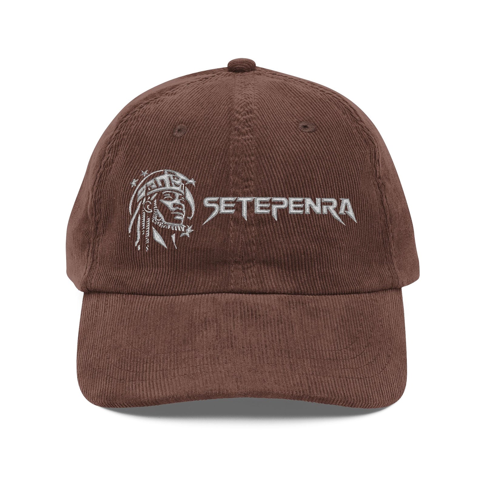 SETEPENRA Vintage Embroidered Corduroy Cap