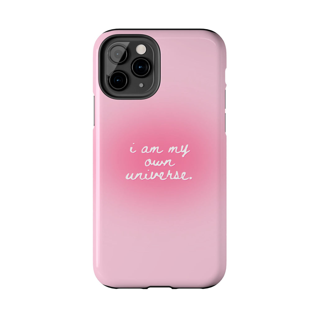 I Am My Own Universe — Pink Gradient Protective Cover Tough Phone Case