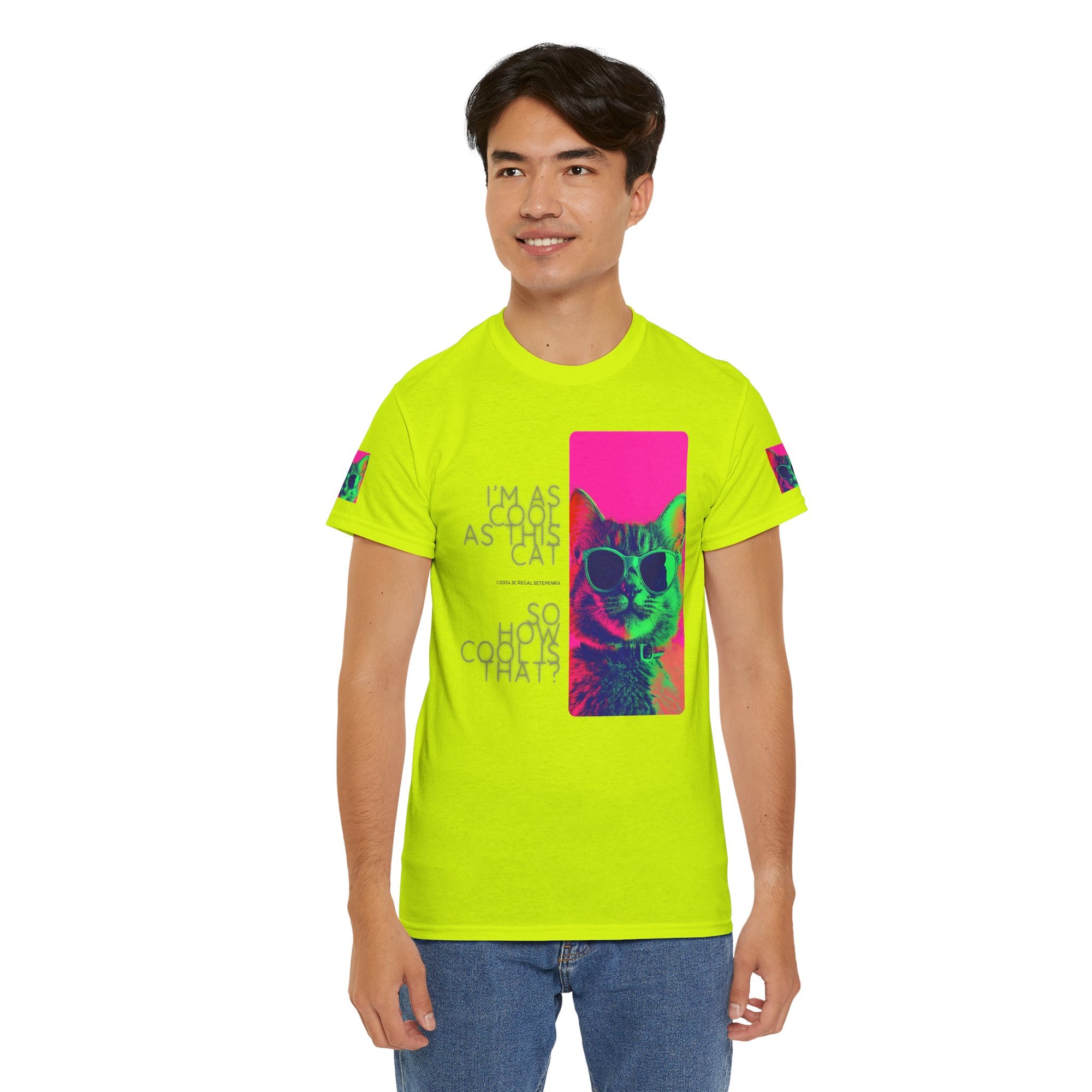 Cool Cat (Whiskers 1) Unisex Heavy Cotton Tee