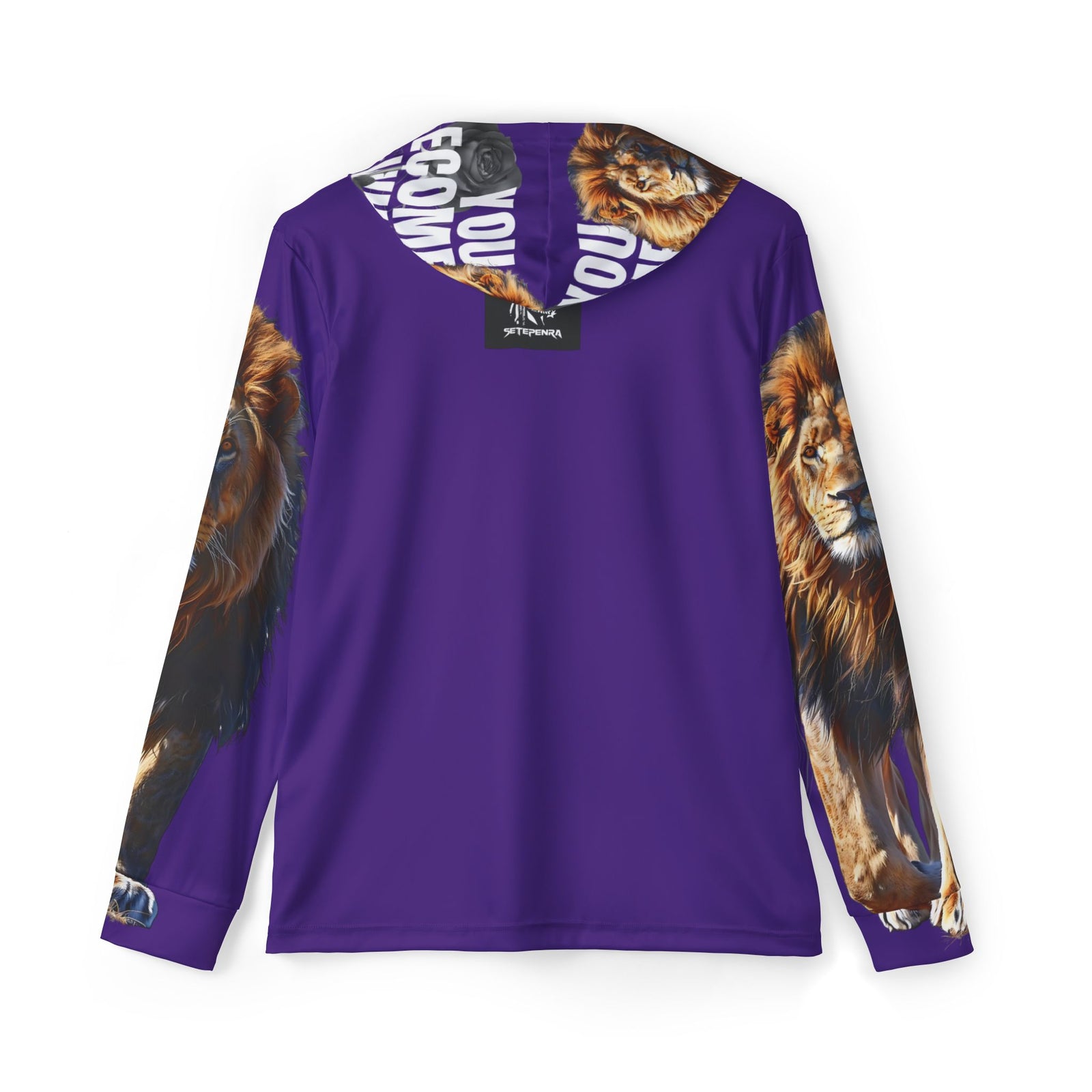 You Become What You Believe Men's Sports Warmup Hoodie (Purple) SETEPENRA All Over Prints.