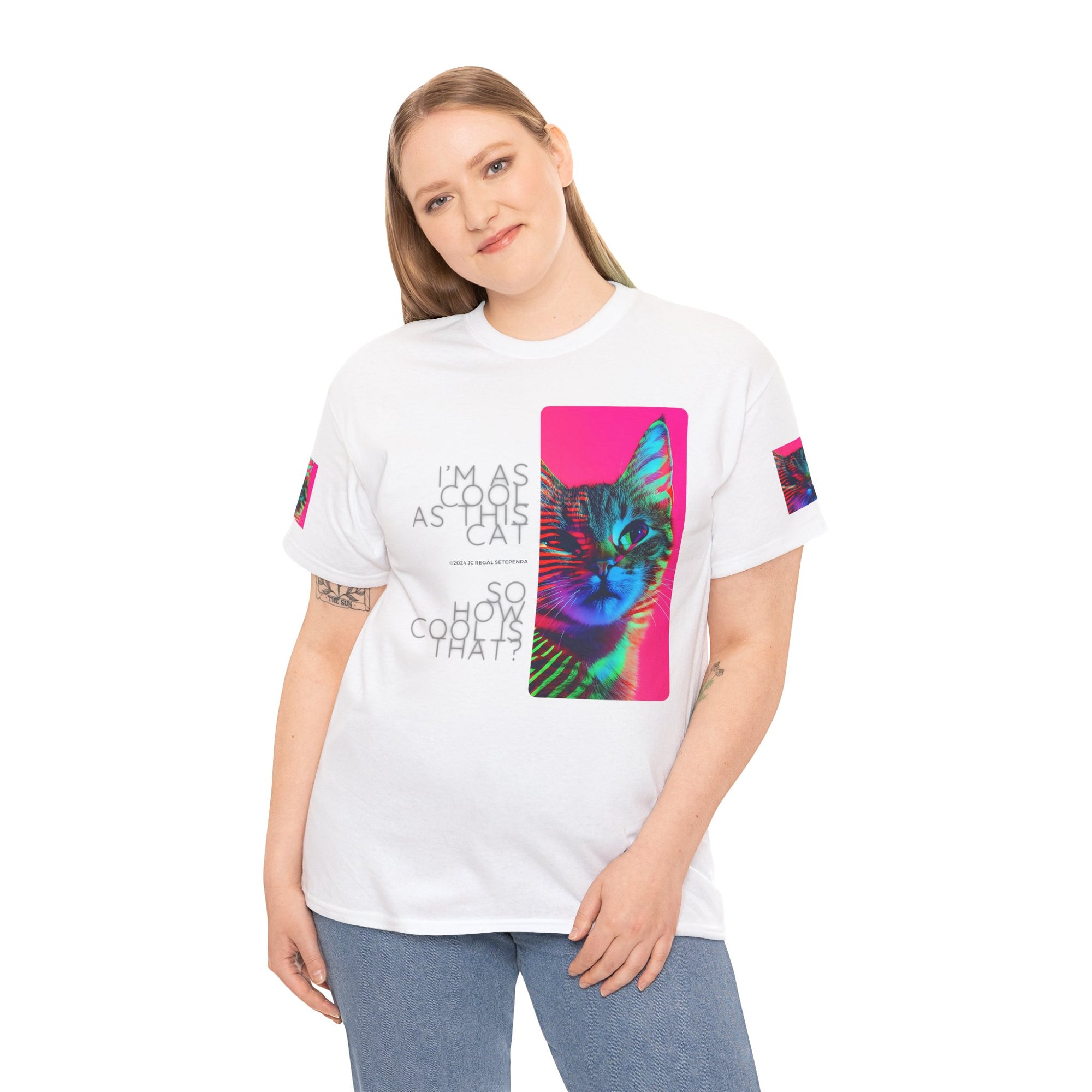 Cool Cat (Whiskers 2) Unisex Heavy Cotton Tee
