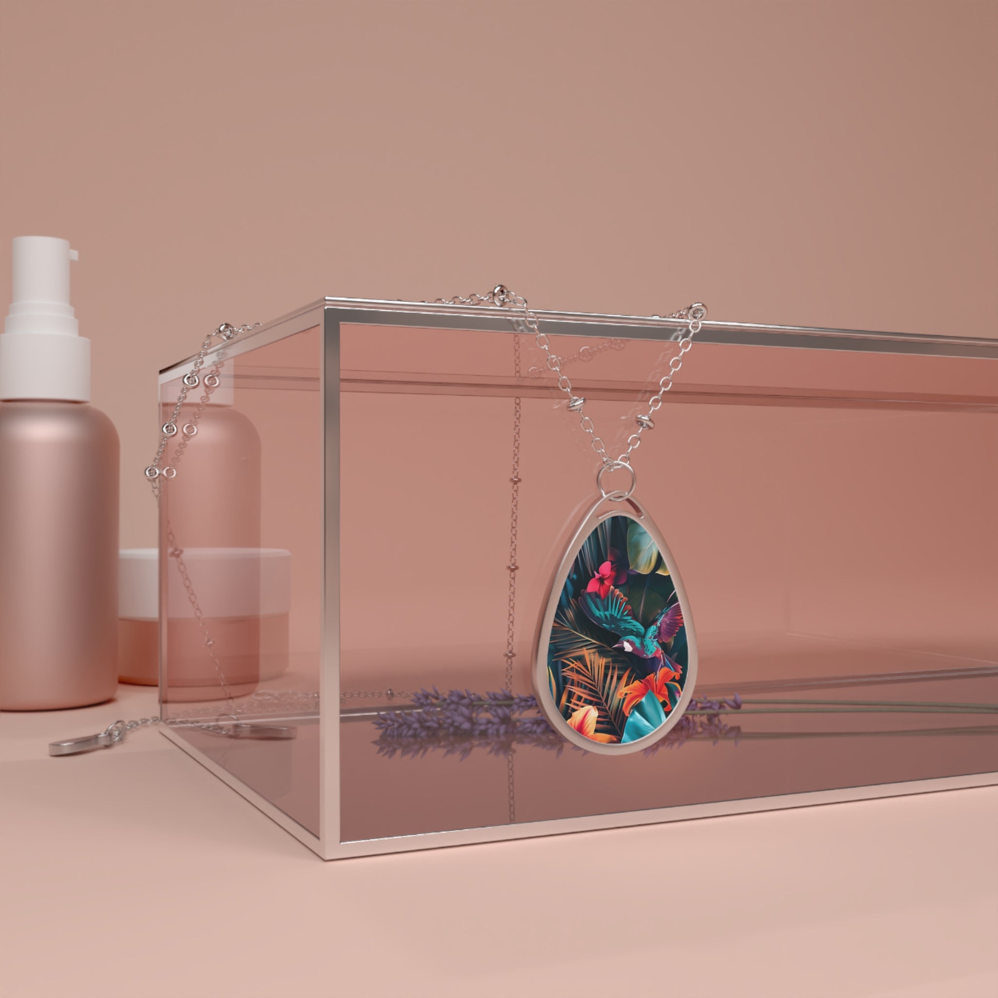 Tropican Retreat (Scene 4) Oval Necklace SETEPENRA Accessories.