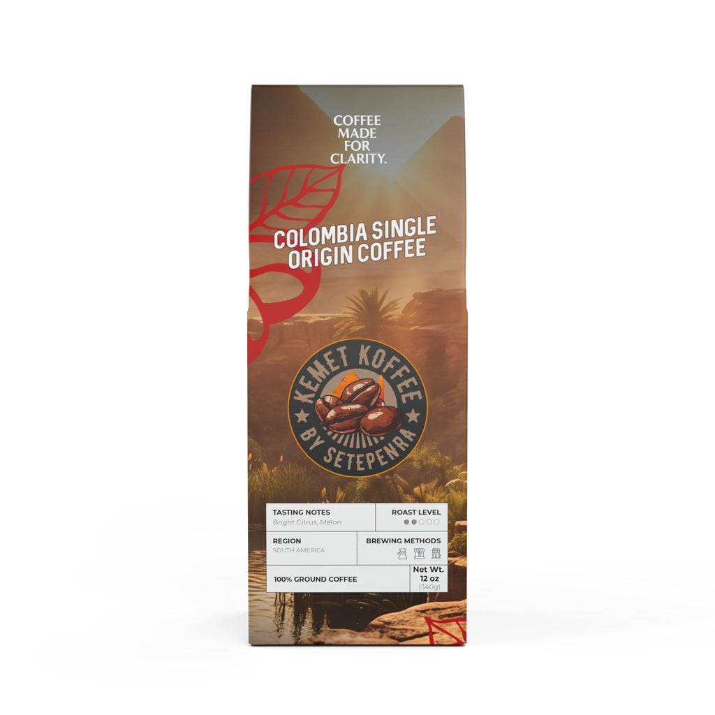 Kemet Koffee By Setepenra Colombia Single Origin Coffee (Light-Medium Roast)