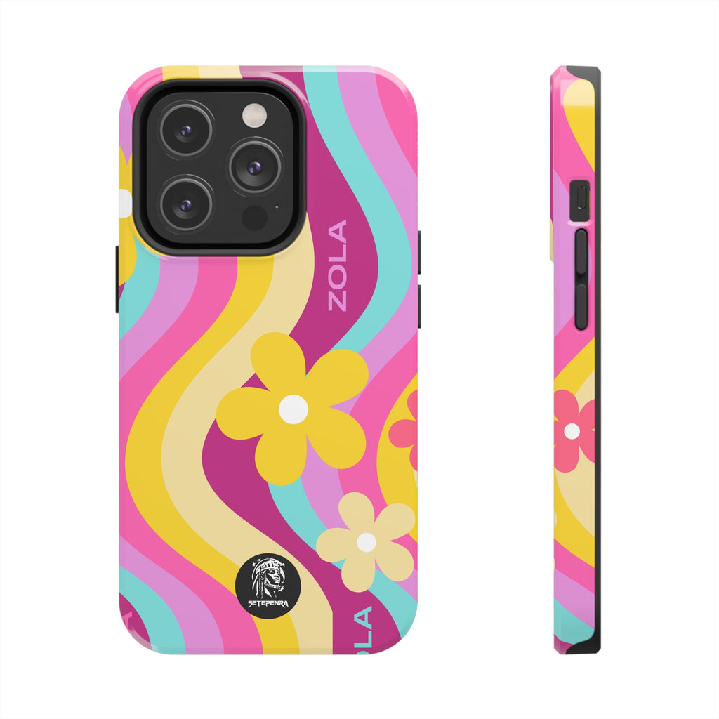 Zola Tough Phone Case (For iPhone, Galaxy & More) - Pink Wave SETEPENRA Phone Case.