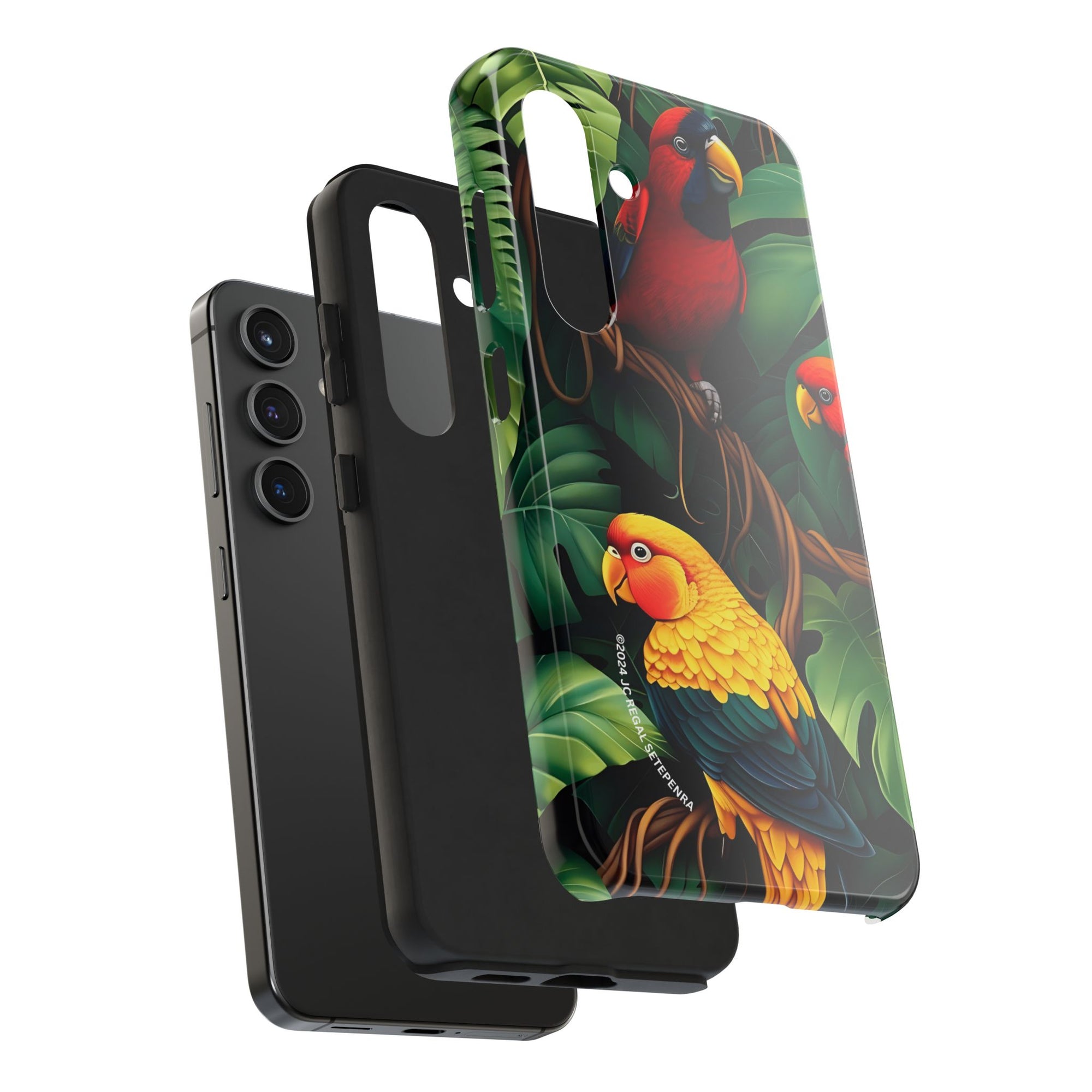 Tri-Parrot Tough Phone Case (For iPhone, Galaxy &amp; More)