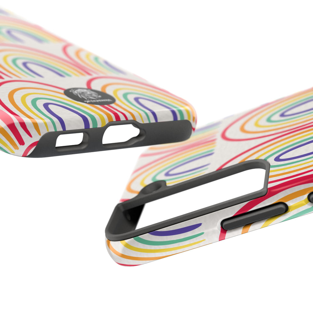 Retro Rainbow Tough Phone Case (For iPhone, Galaxy & More)