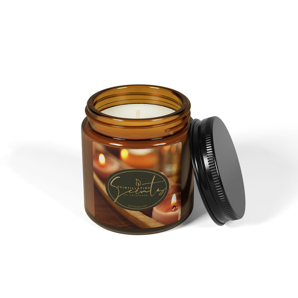Scintillating Scents by SETEPENRA Scented Soy Candle (Multi-Size, Amber Jar) SETEPENRA Home Decor.