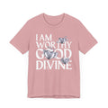 I AM WORTHY GOOD DIVINE Unisex Jersey Short Sleeve Tee SETEPENRA T-Shirt.