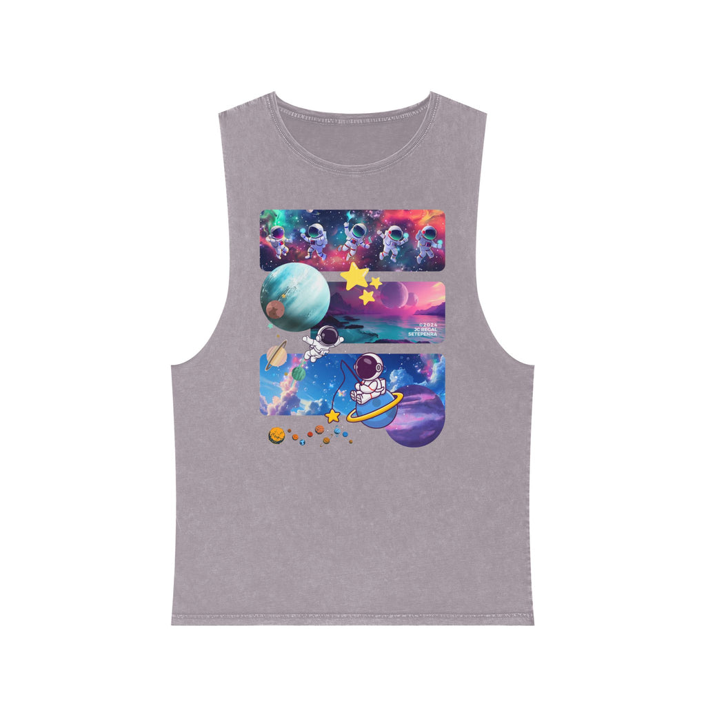 Astro Cosmo Unisex Stonewash Tank Top SETEPENRA Tank Top.