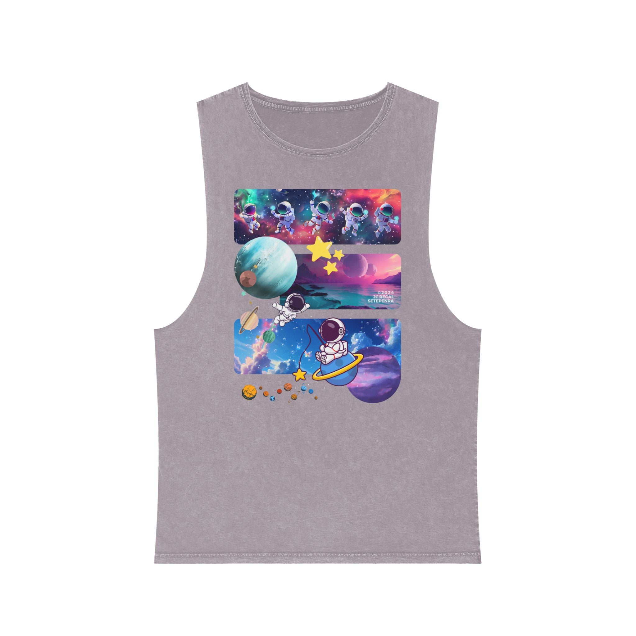 Astro Cosmo Unisex Stonewash Tank Top SETEPENRA Tank Top.