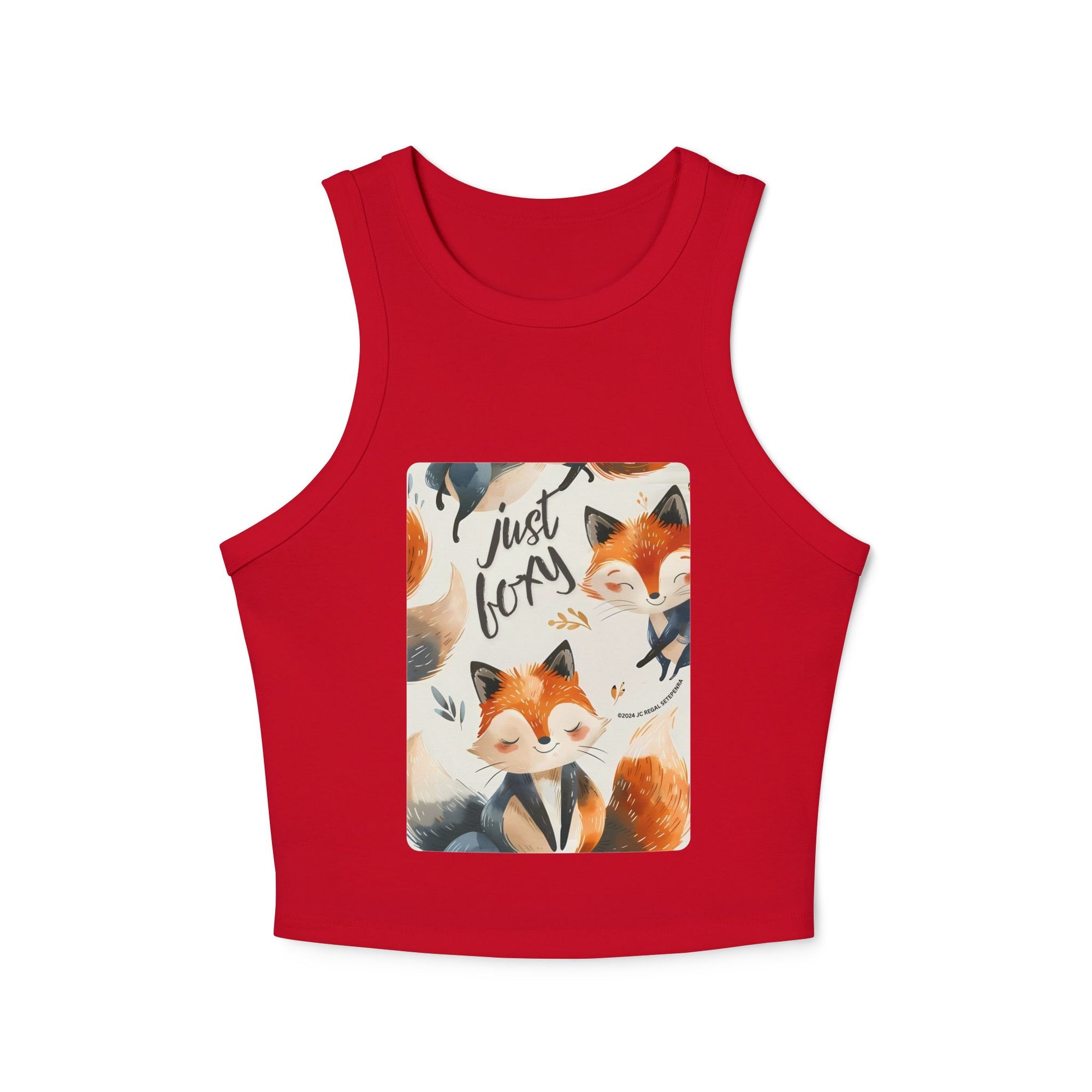 Just Foxy Women's Micro Rib Racer Tank Top SETEPENRA Tank Top.