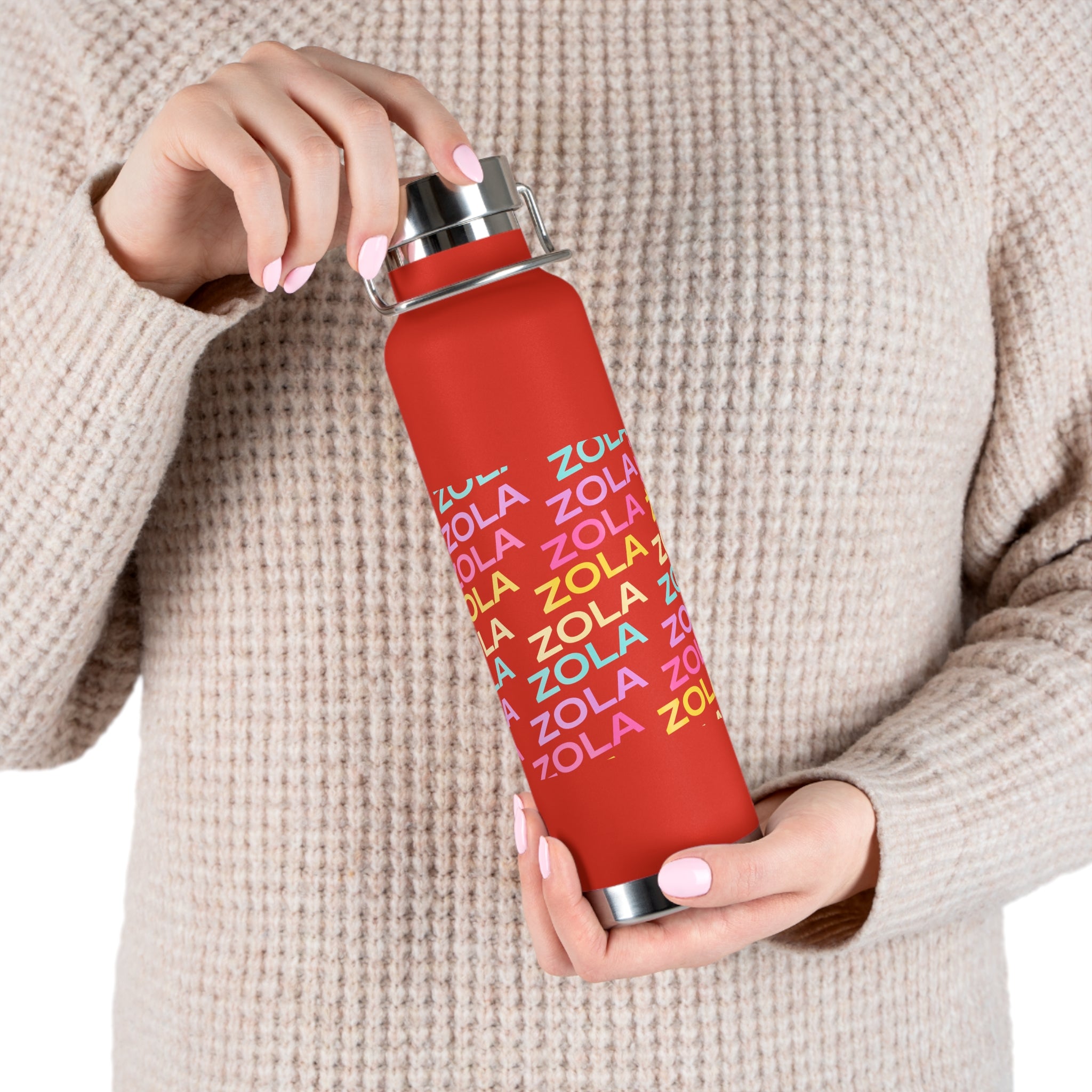 Zola Copper Vacuum Insulated Bottle, 22oz