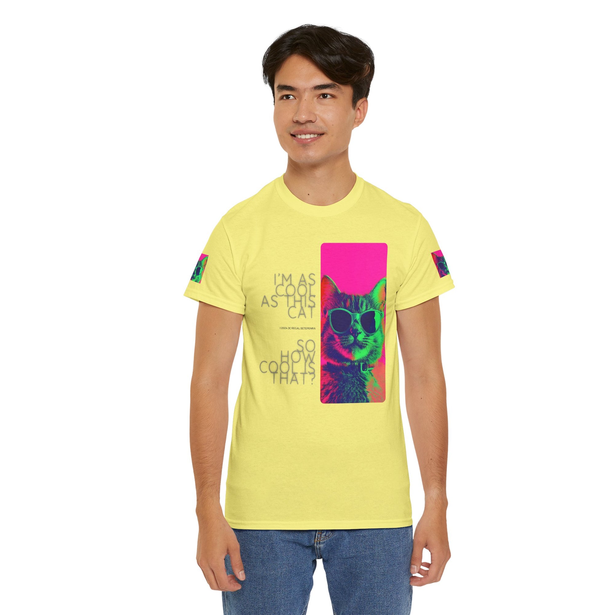 Cool Cat (Whiskers 1) Unisex Heavy Cotton Tee